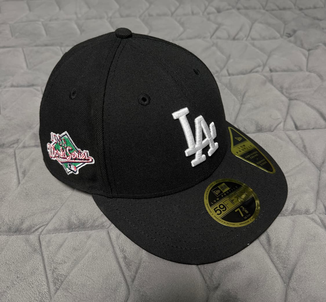 [공홈 품절]월드시리즈 LA 다저스 로우 프로파일 피티드캡 블랙 상품이미지3