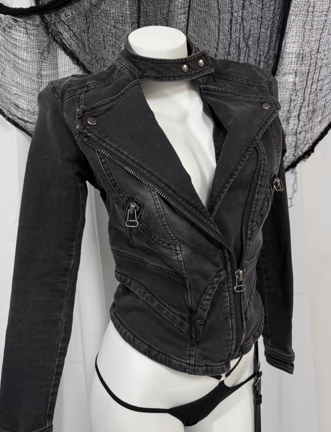 데님 디테일 청자켓  상품이미지1