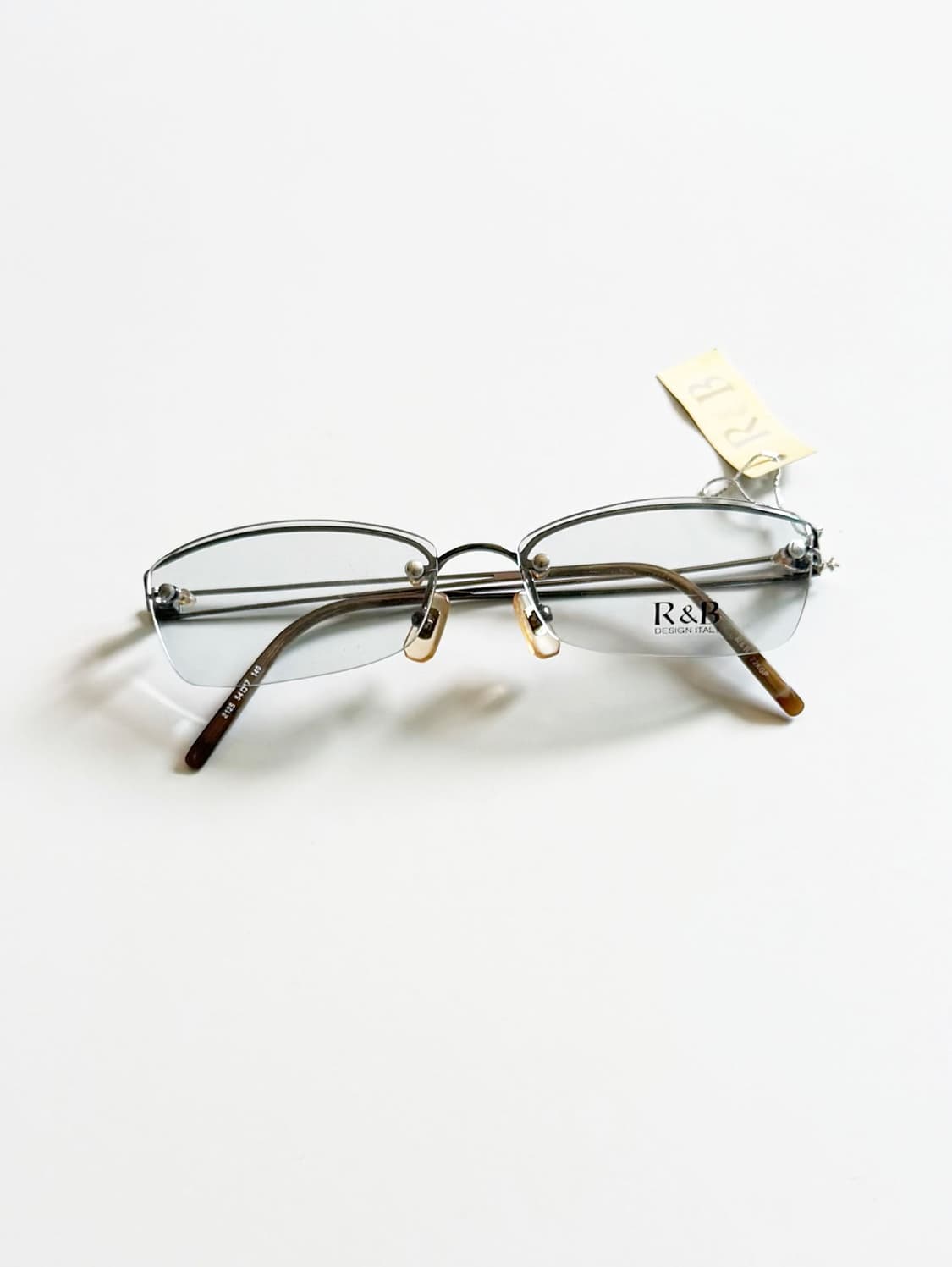R&B EYEWEAR 무테 스퀘어 메탈 프레임 빈티지 안경 상품이미지1