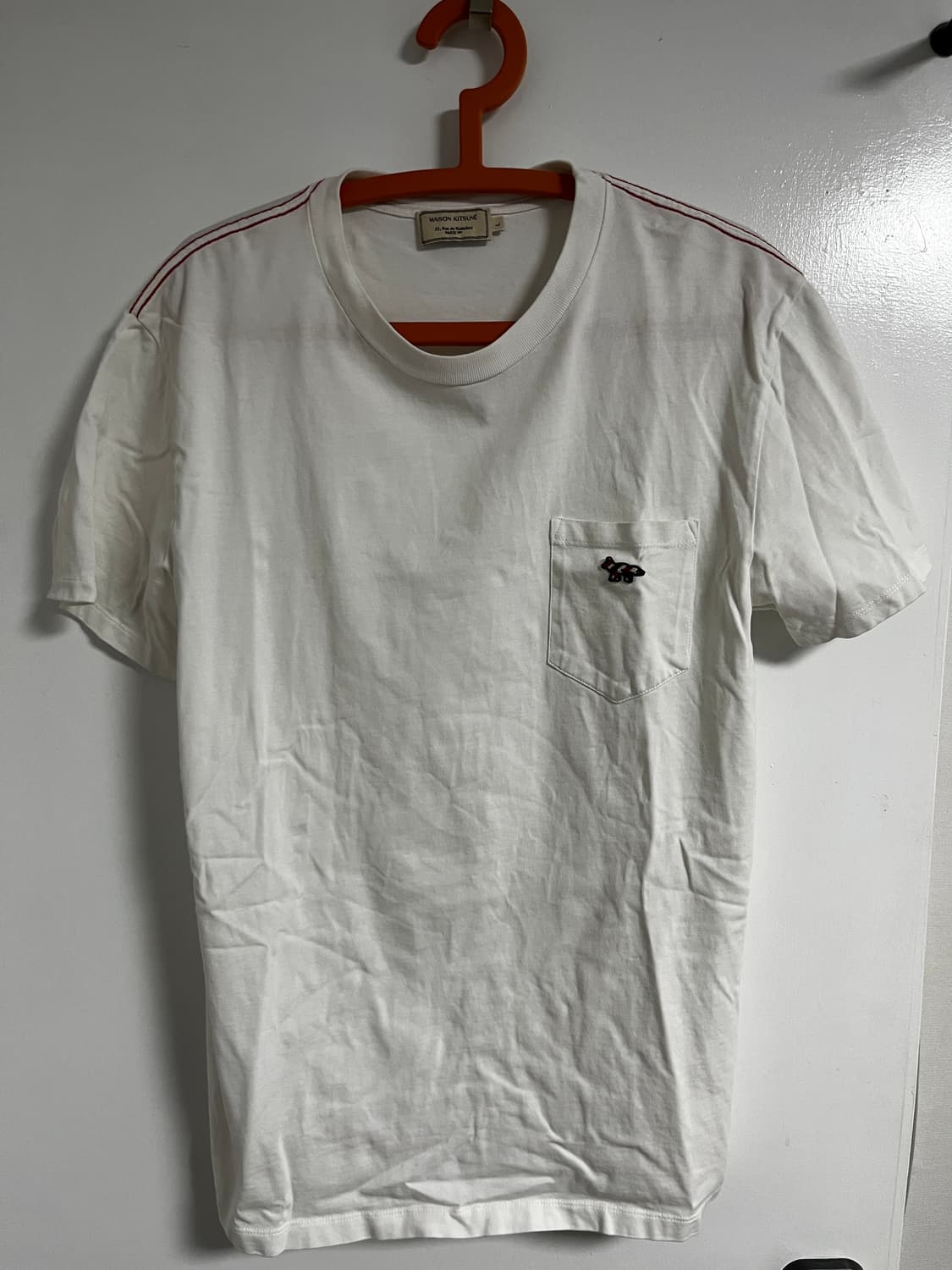 메종키츠네 아플리케 스티치 라운드 반팔 상품이미지1