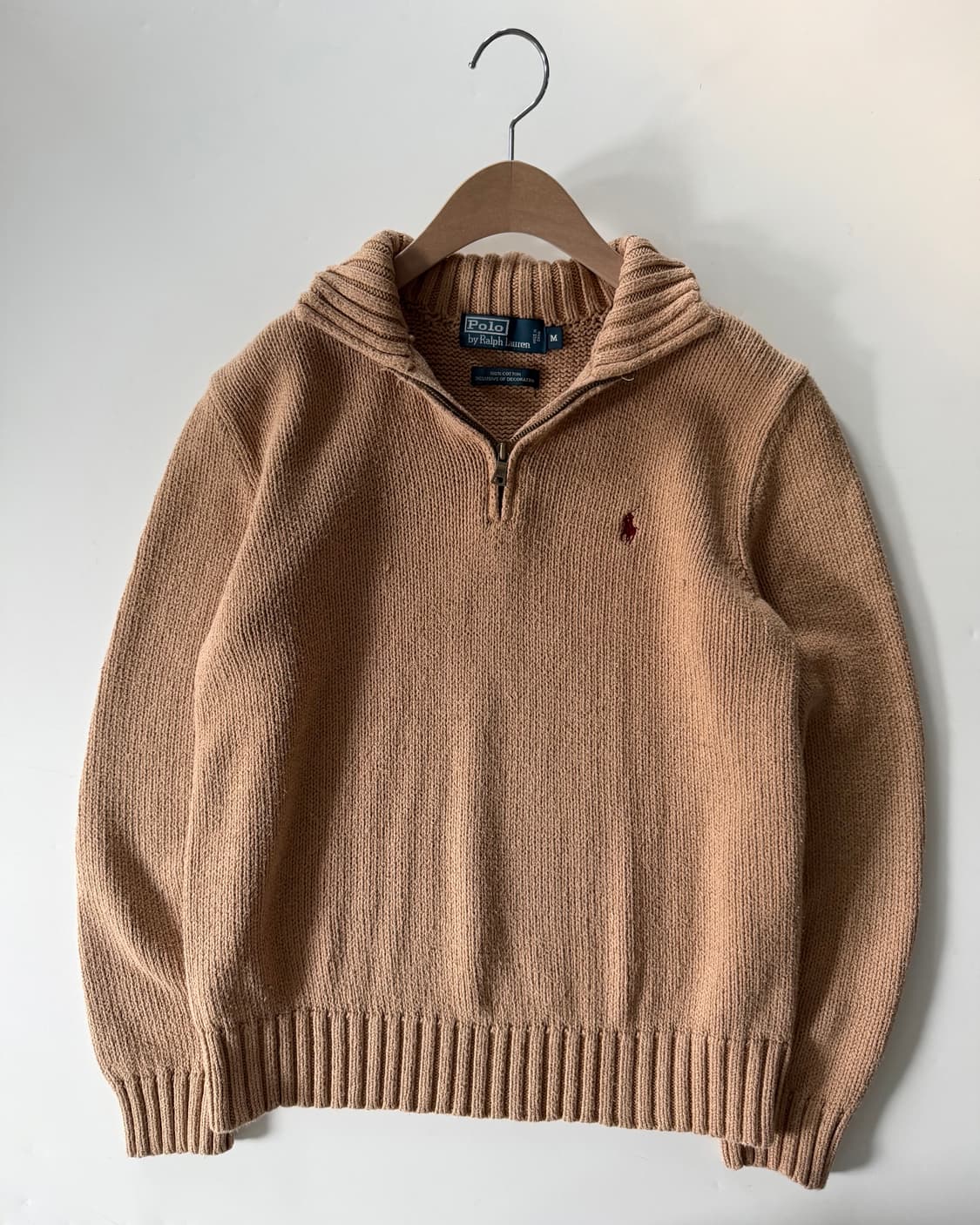 Polo 폴로 랄프로렌 베이지 컬러 하프집업 니트 상품이미지4