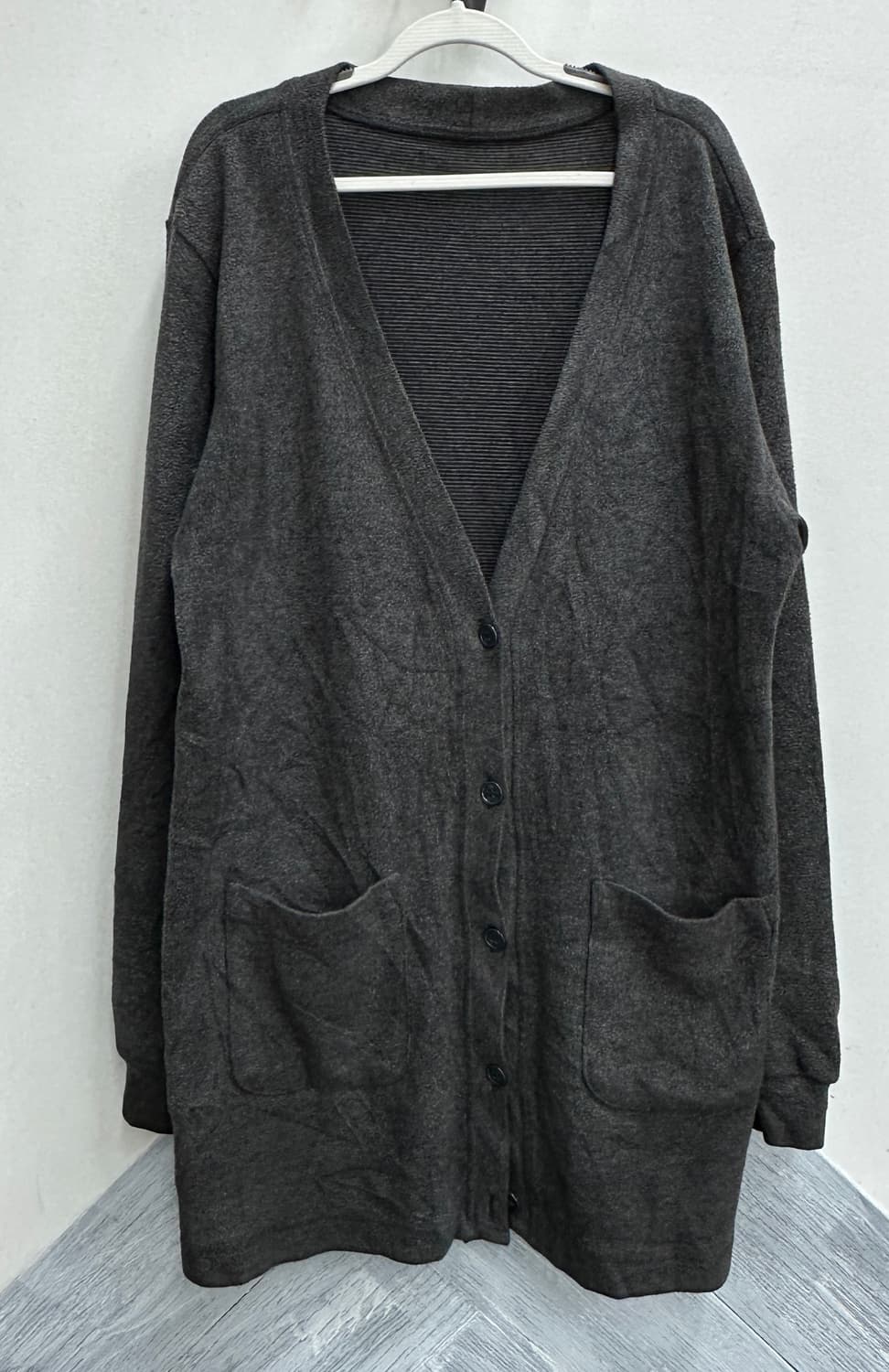 ☕️사와코의 체크 카페 데이트룩 코디세트☕️ 가디건 미디스커트 그레이 상품이미지5