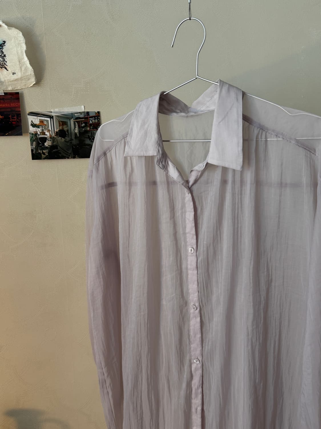 Long lavendar sheer shirt  상품이미지2