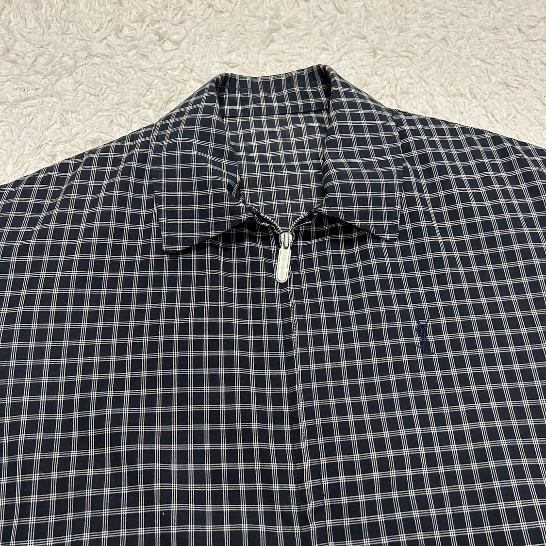 Yves Saint Laurent Black Check Blouson   상품이미지5