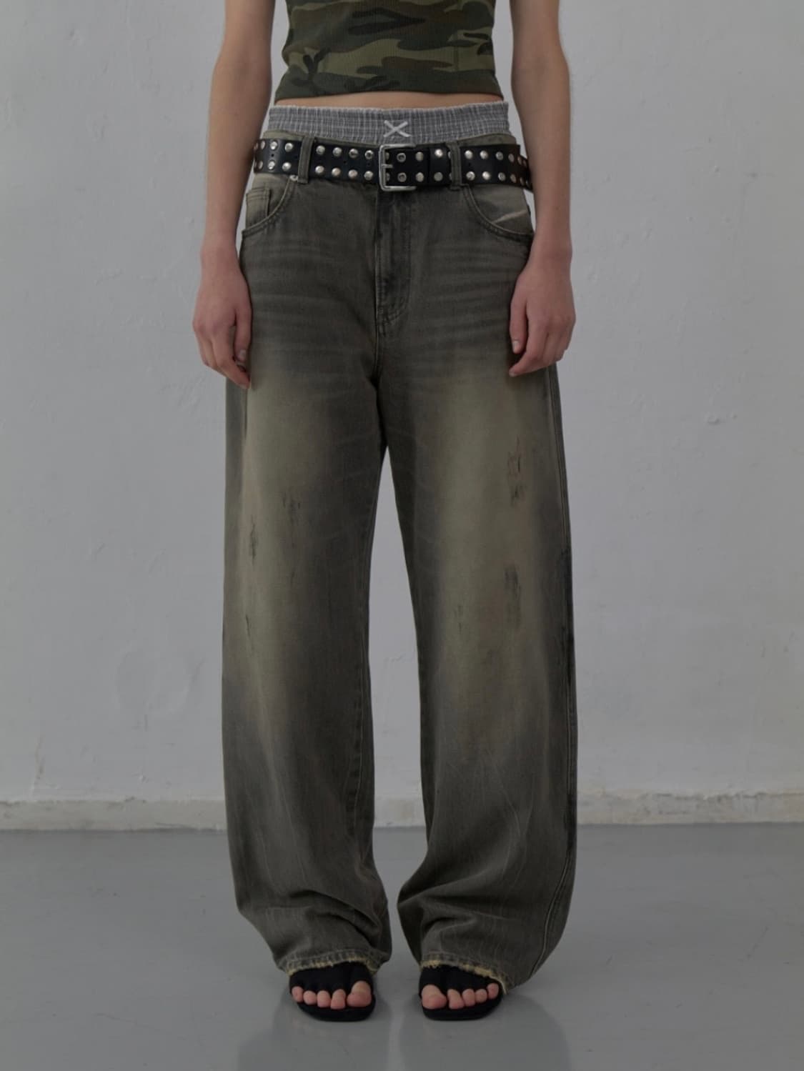 Lcdc tm 피치드 세미 와이드 데님 (새상품) 상품이미지1