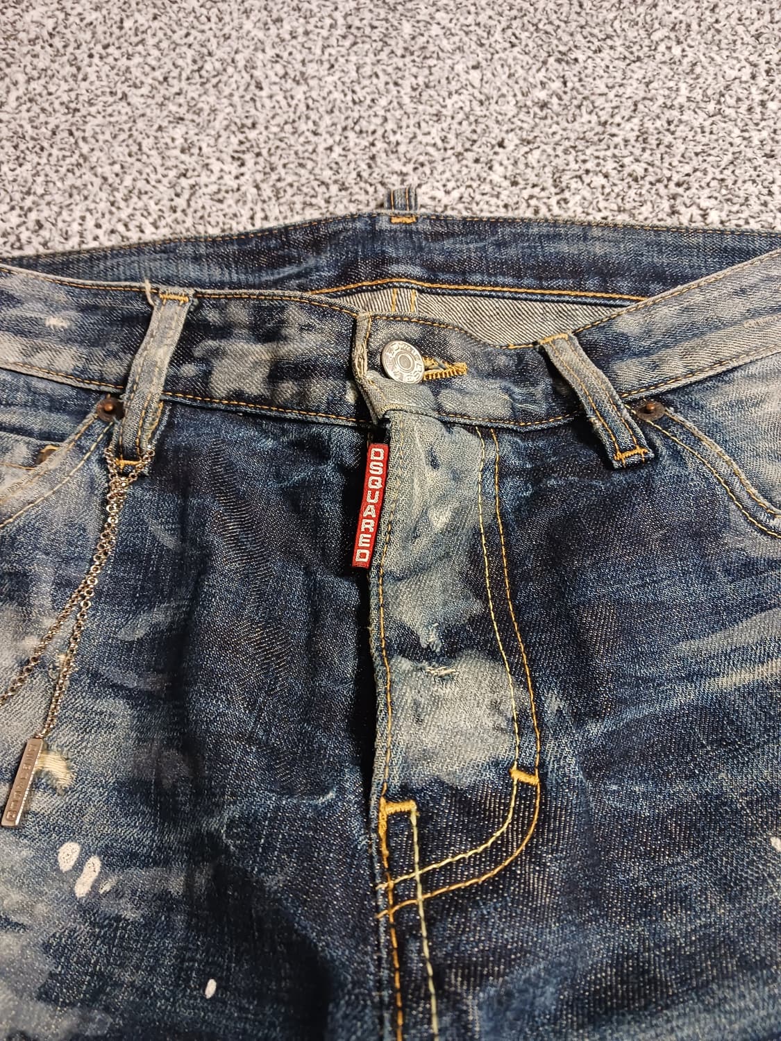 디스퀘어드2 페인트  쿨가이 체인 남성 데님팬츠 상품이미지3