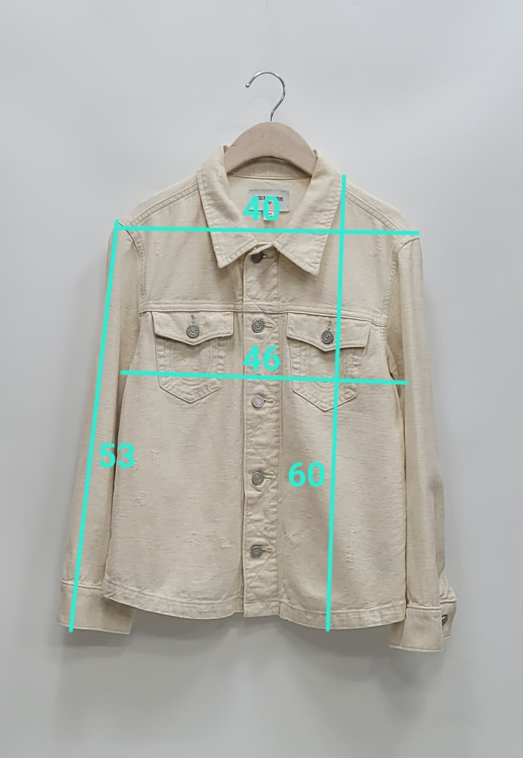 트루릴리전 데님 트러커 자켓 / 여 M 아이보리 
 상품이미지10