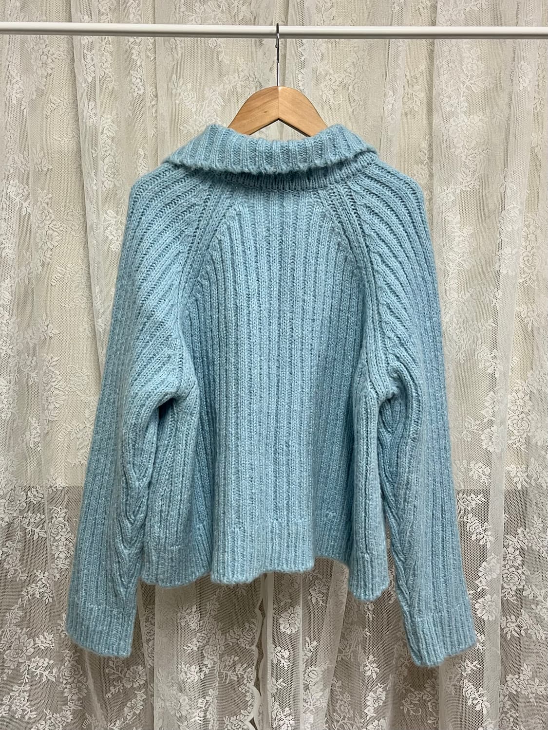 F) 슬로우비 제평 도매택 카라 니트 가디건 소라 상품이미지2