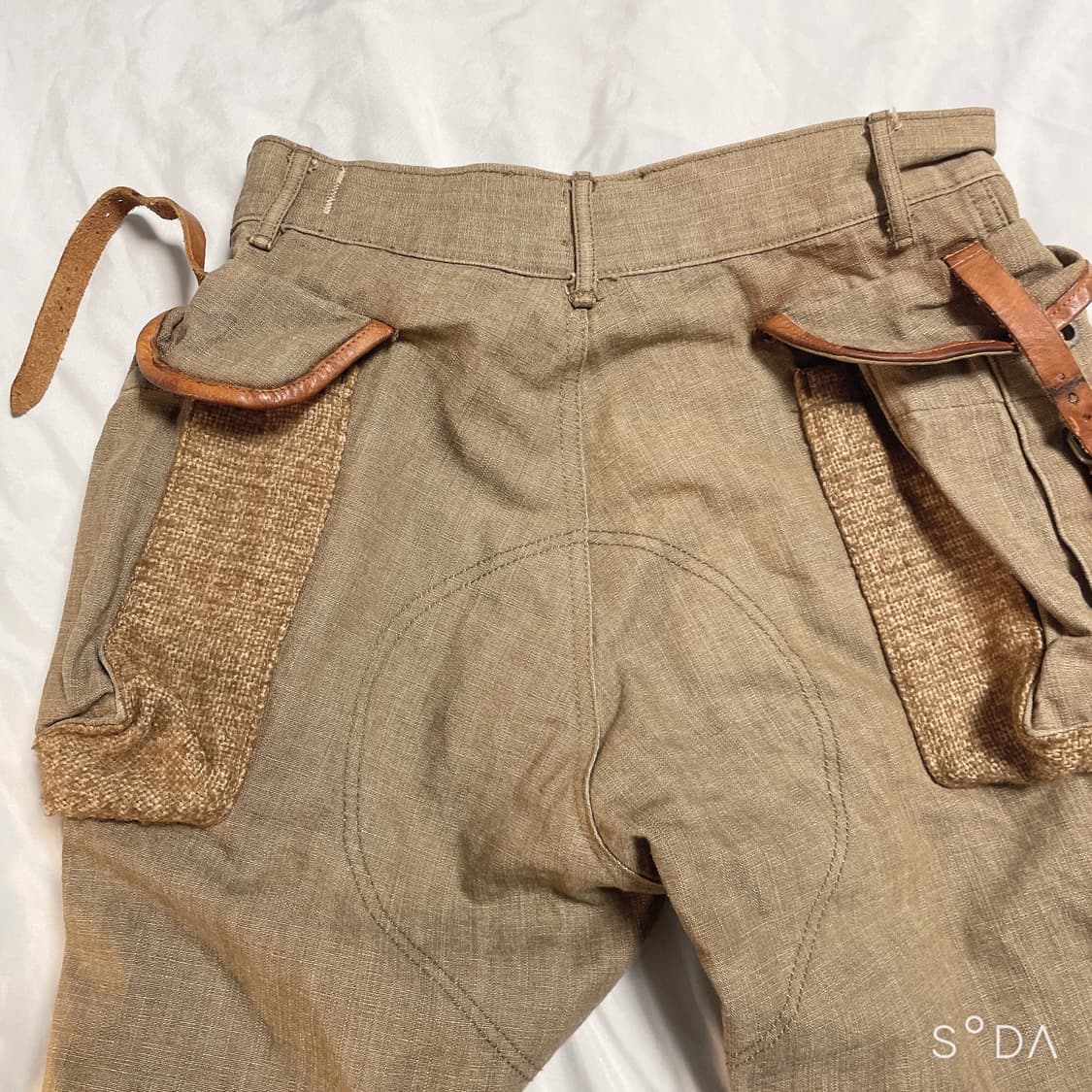 캐피탈 베이지 린넨 벨트 와이드 팬츠 상품이미지6