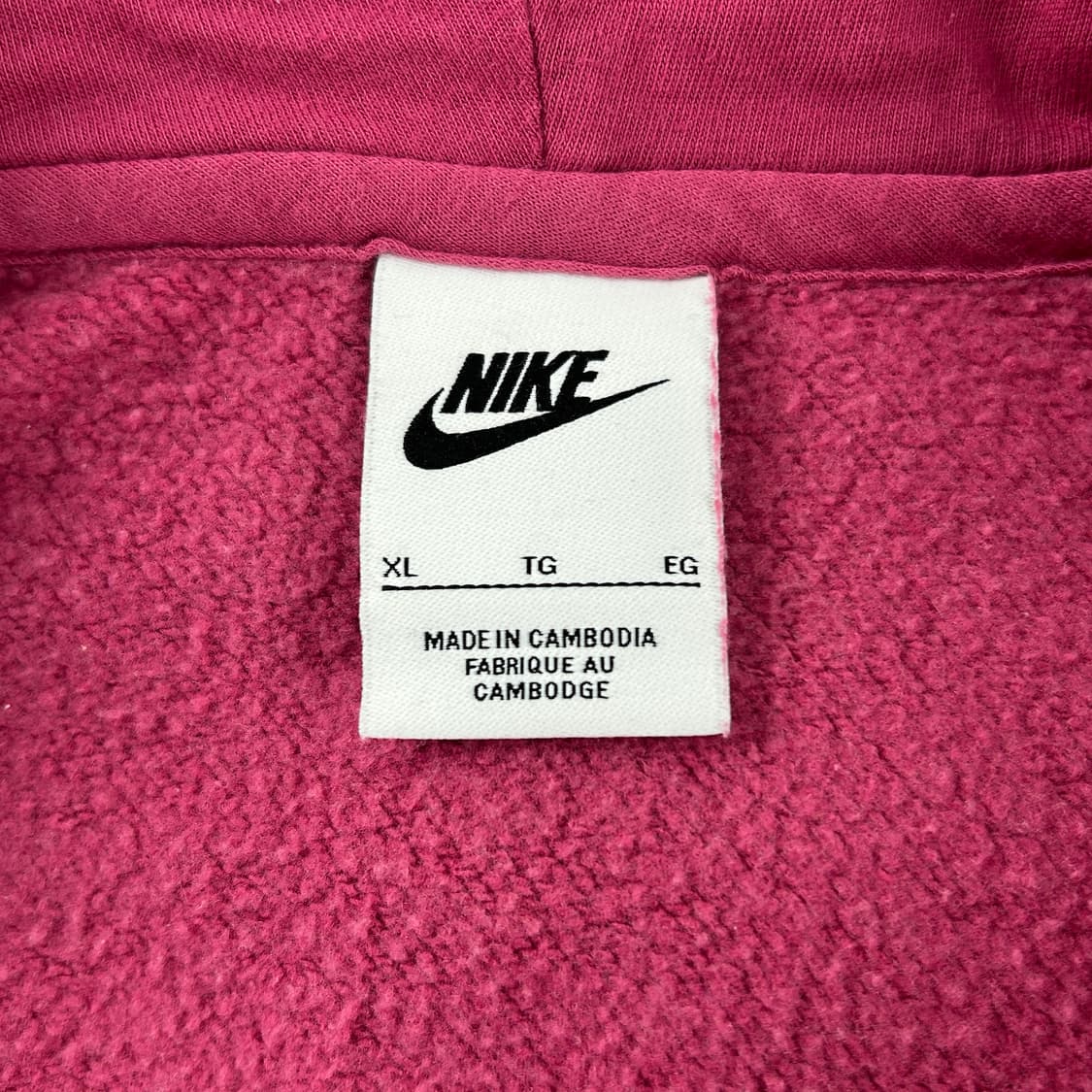 나이키 신형 빅로고 핑크 크롭 후드집업 상품이미지6