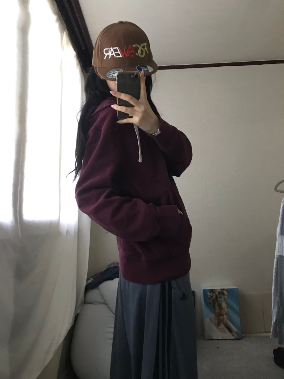 폴로 버건디 후드집업 상품이미지5