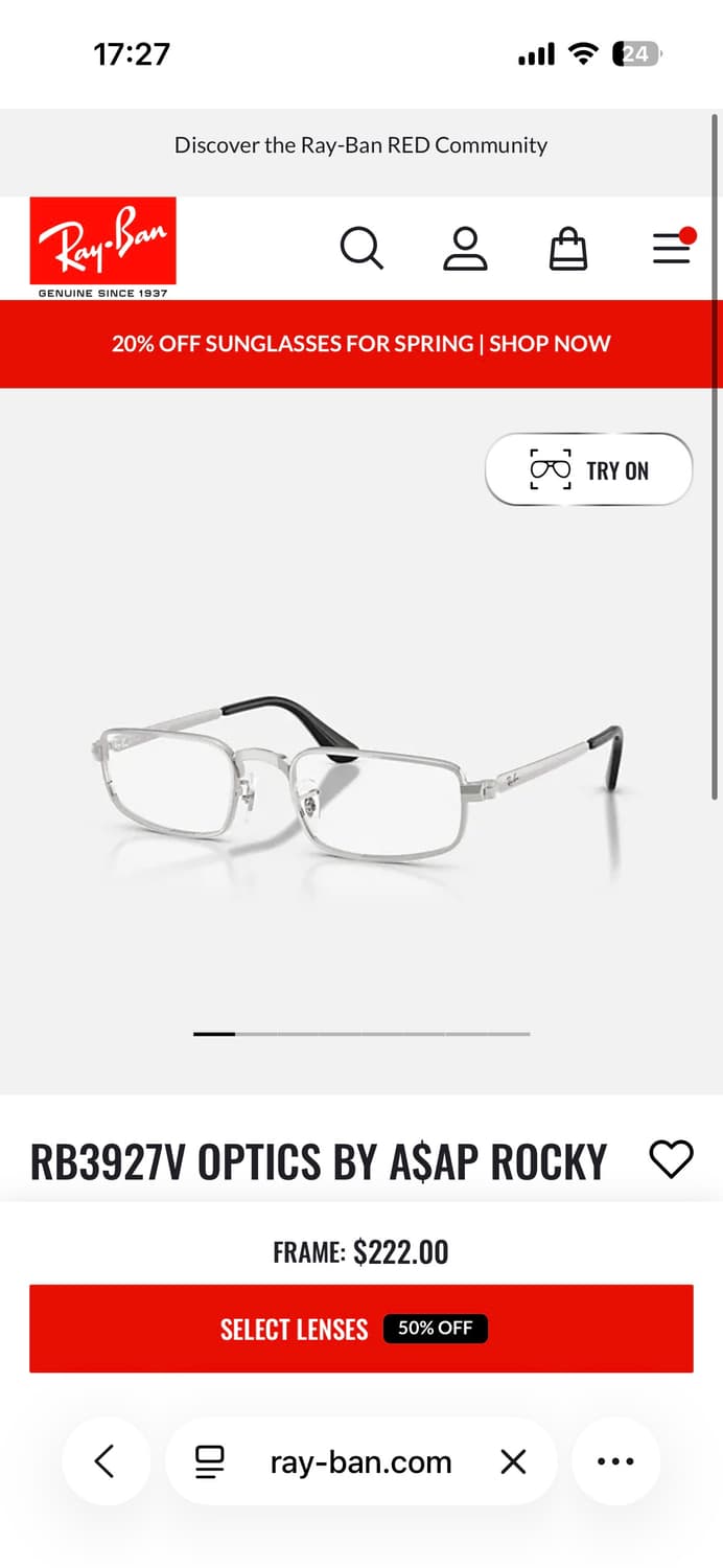 레이밴 라키 RB3927V 실버 상품이미지1