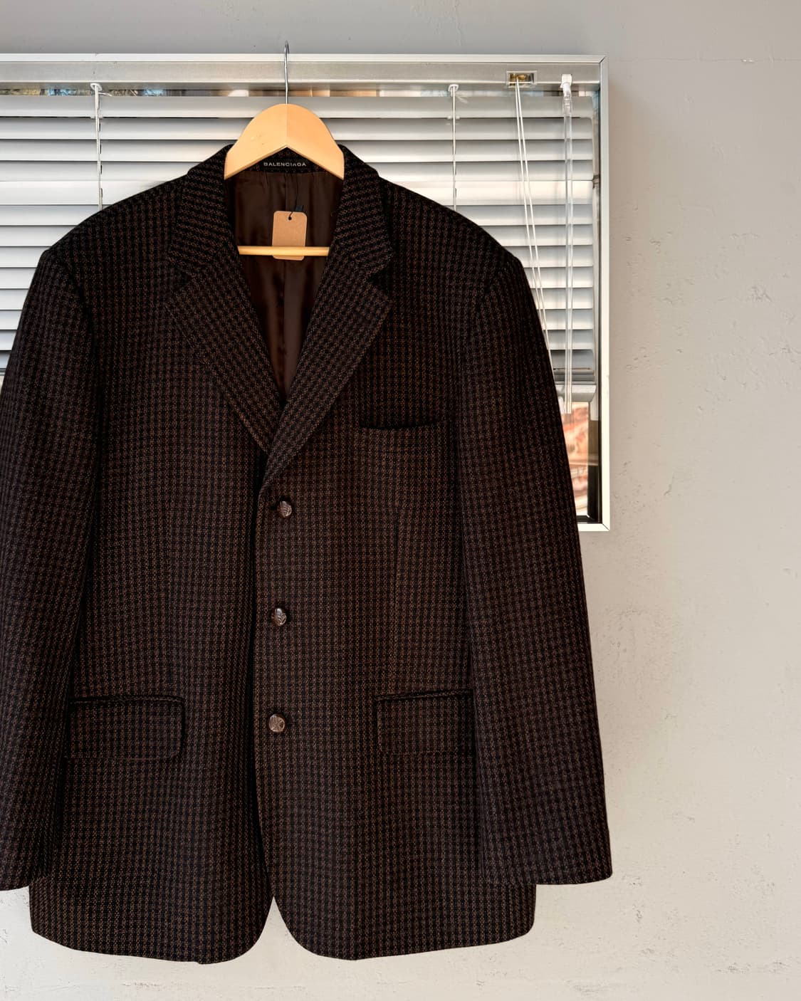 BALENCIAGA 90s brown check blazer 상품이미지2