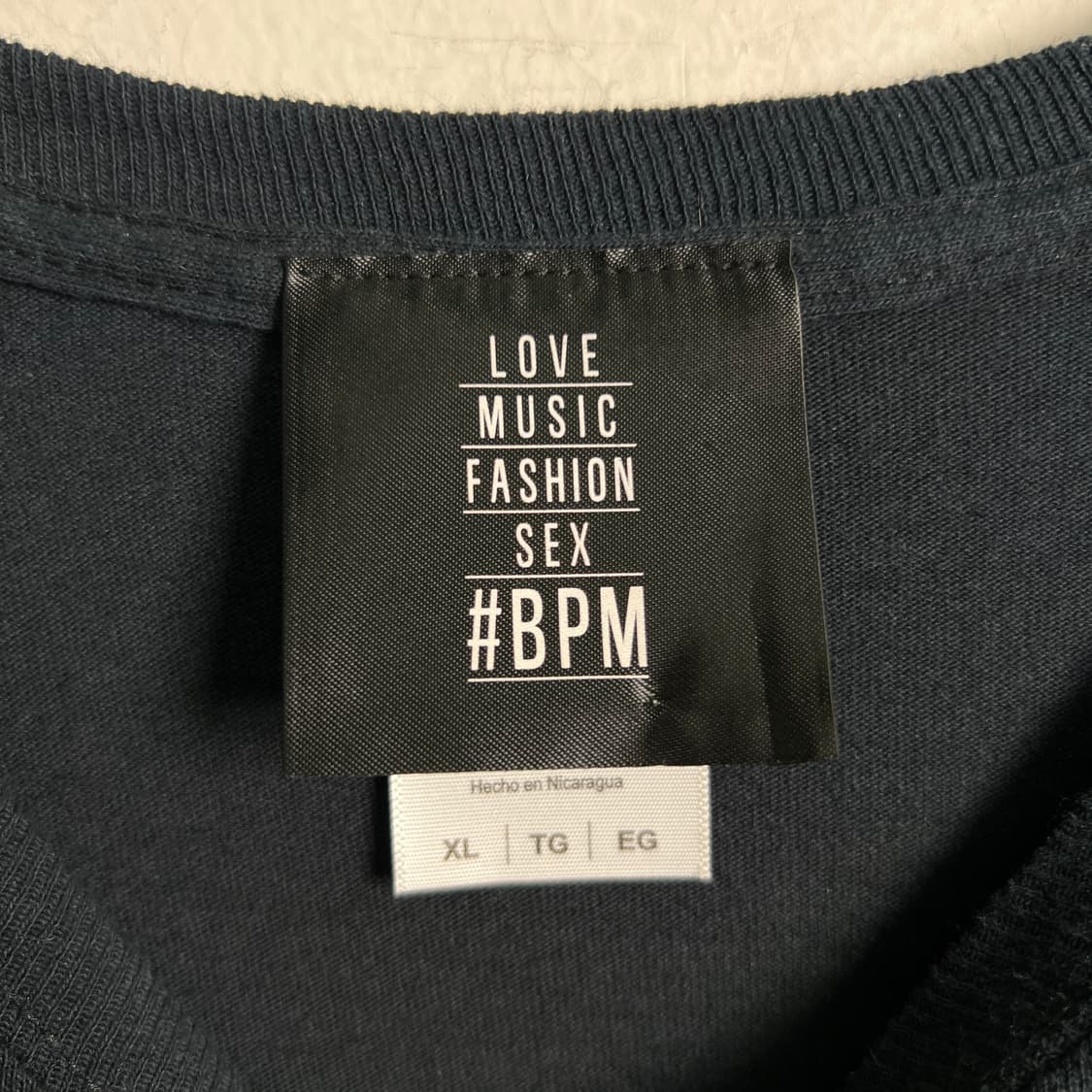 BPM 빈티지 블랙 레터링 맨투맨 XL 상품이미지3