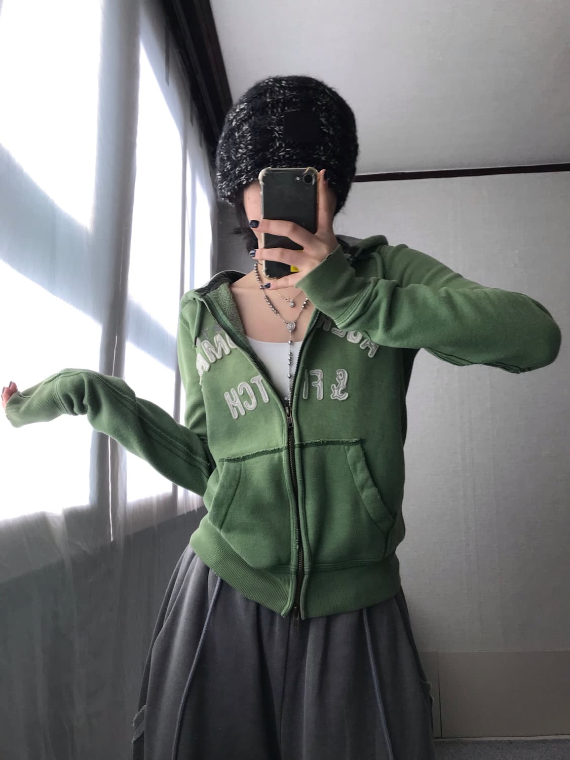 아베크롬비 말차 딱붙핏 후드집업 상품이미지1