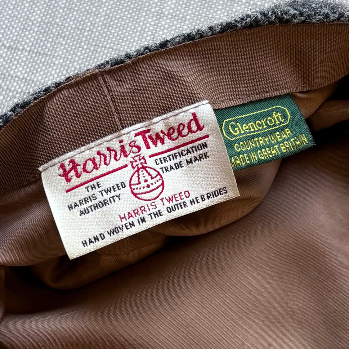 영국 Glencroft & Harris Tweed 헤링본 플랫 캡 상품이미지6