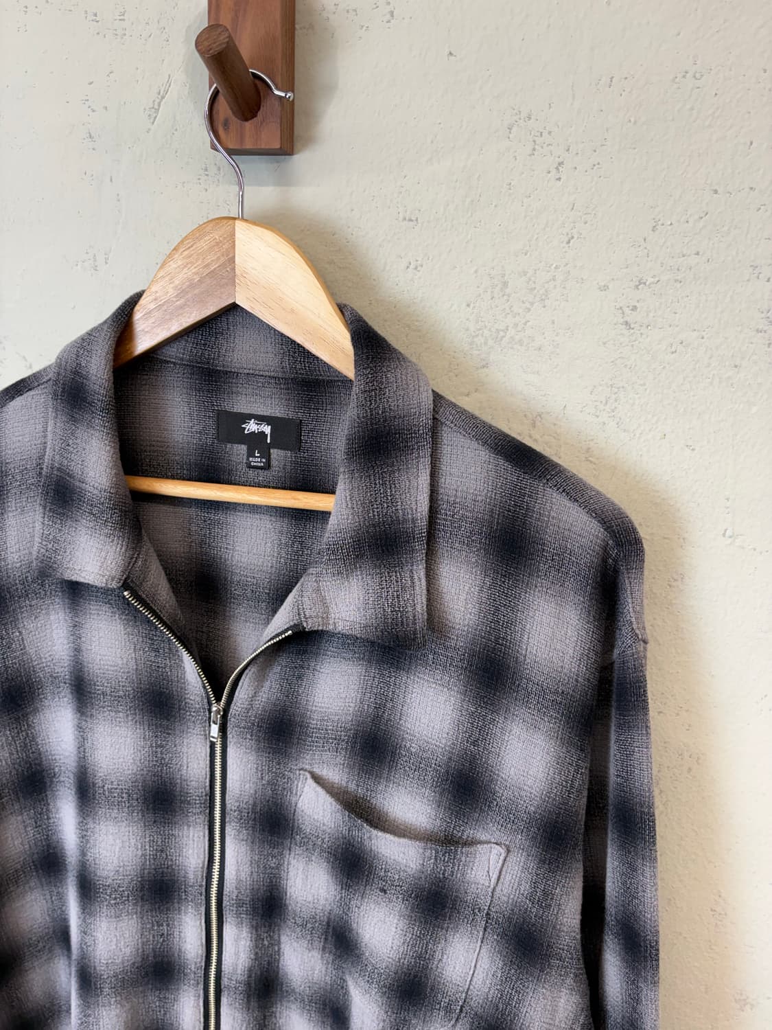 스투시 트위스티드 얀 플레이드 집업 셔츠 자켓 상품이미지4