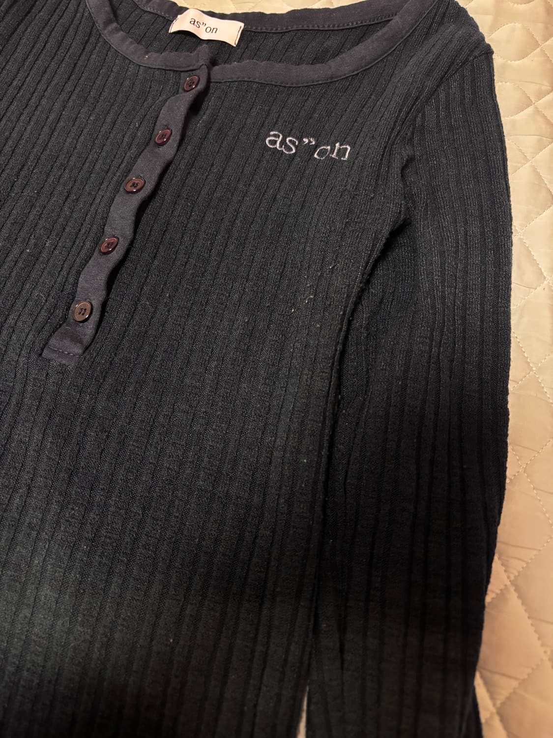 애즈온 libbed combi mini dress 원피스 블루그린 상품이미지3