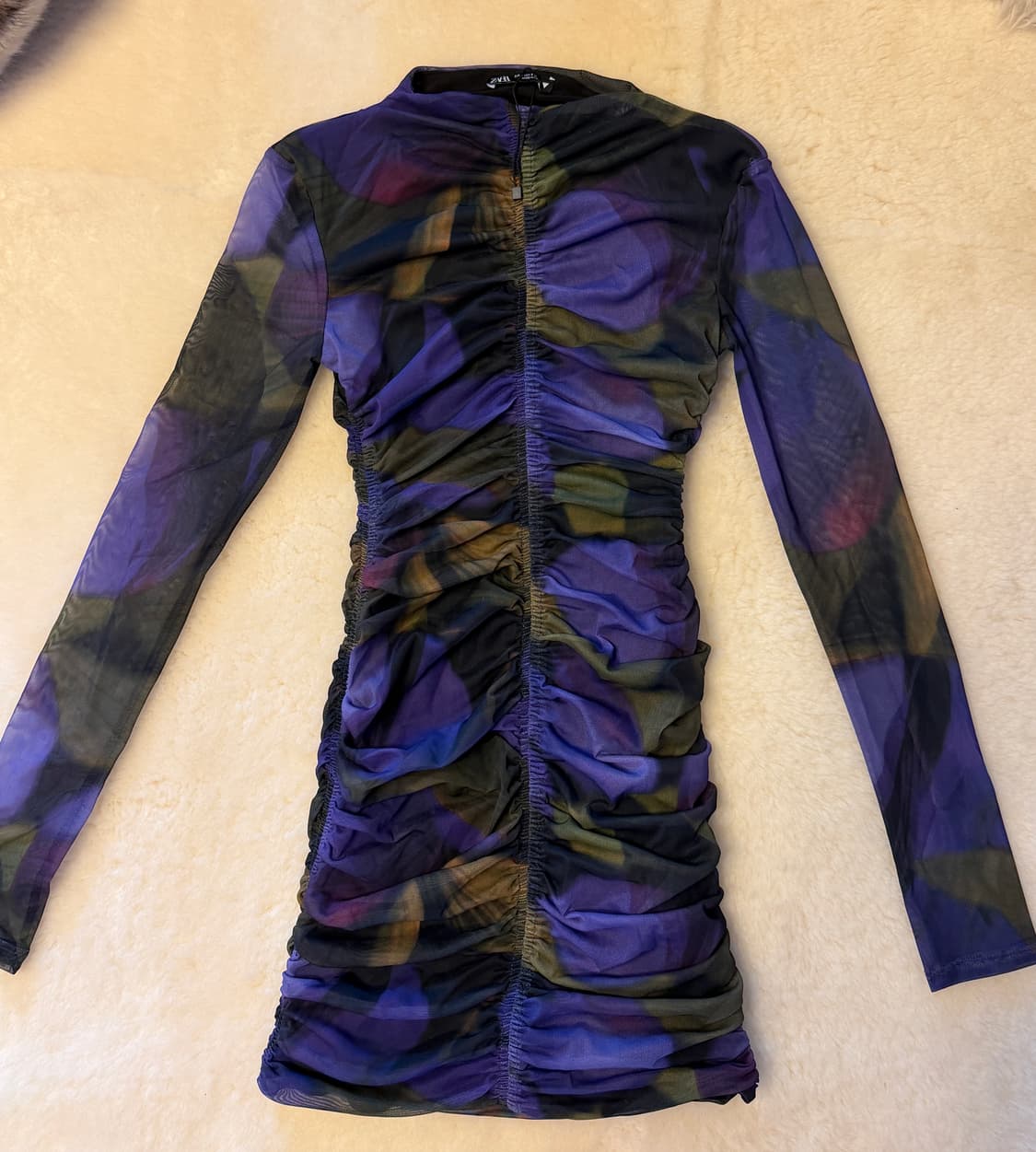 자라 매쉬 셔링 미니 원피스 s (새상품) 상품이미지2