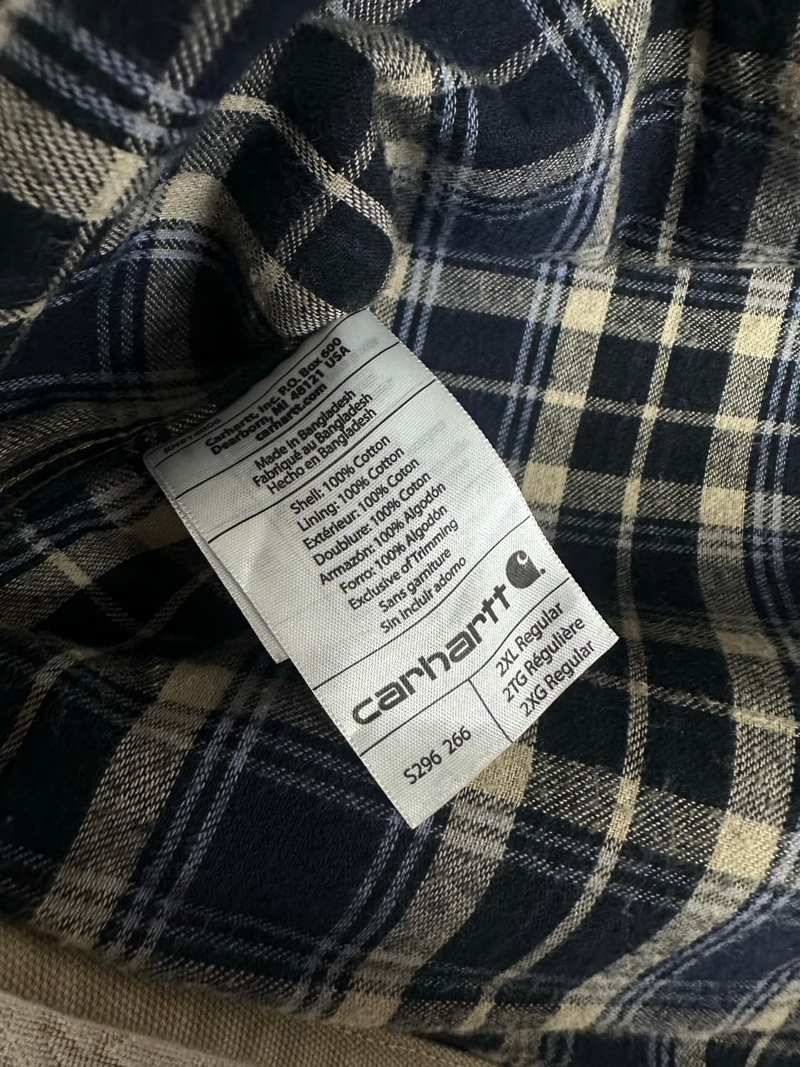 Carhartt 칼하트 헤비 프란넬 코튼 워크 자켓 셔츠 상품이미지7