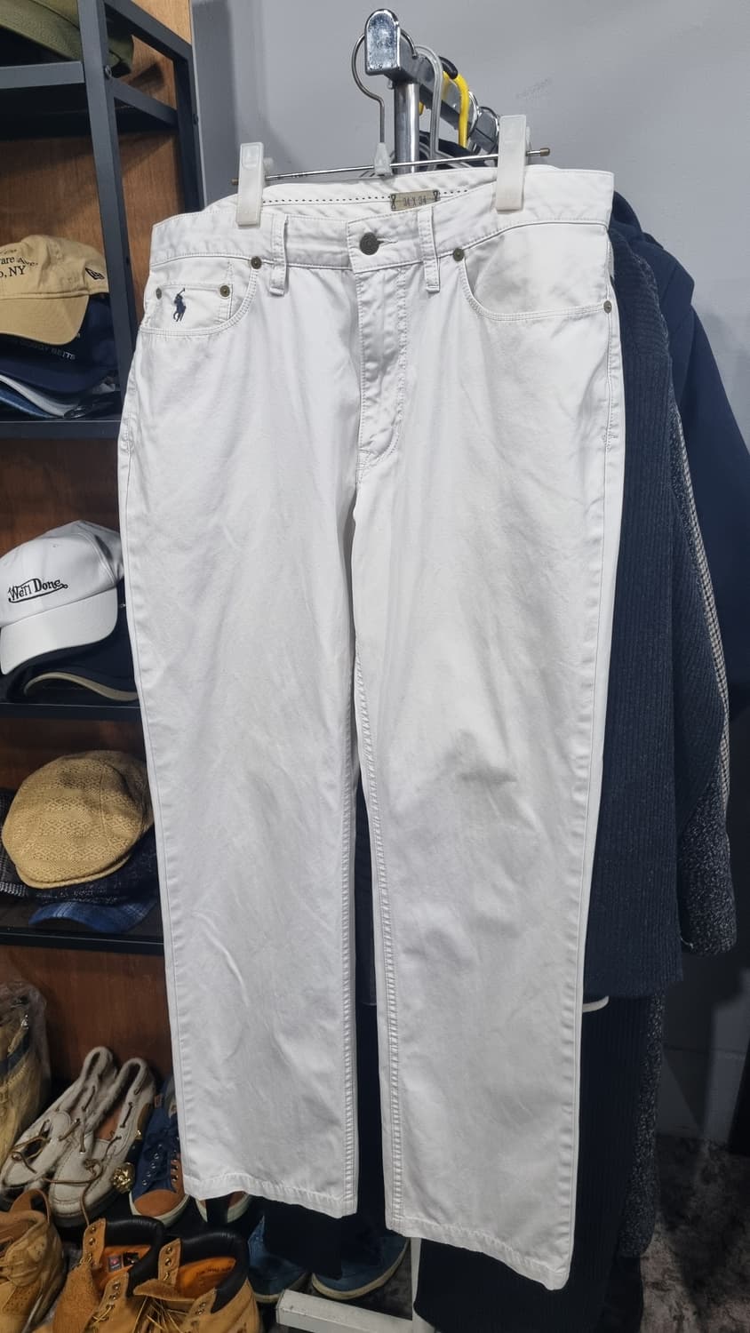 POLO 화이트 코튼팬츠 남성 34size 상품이미지1