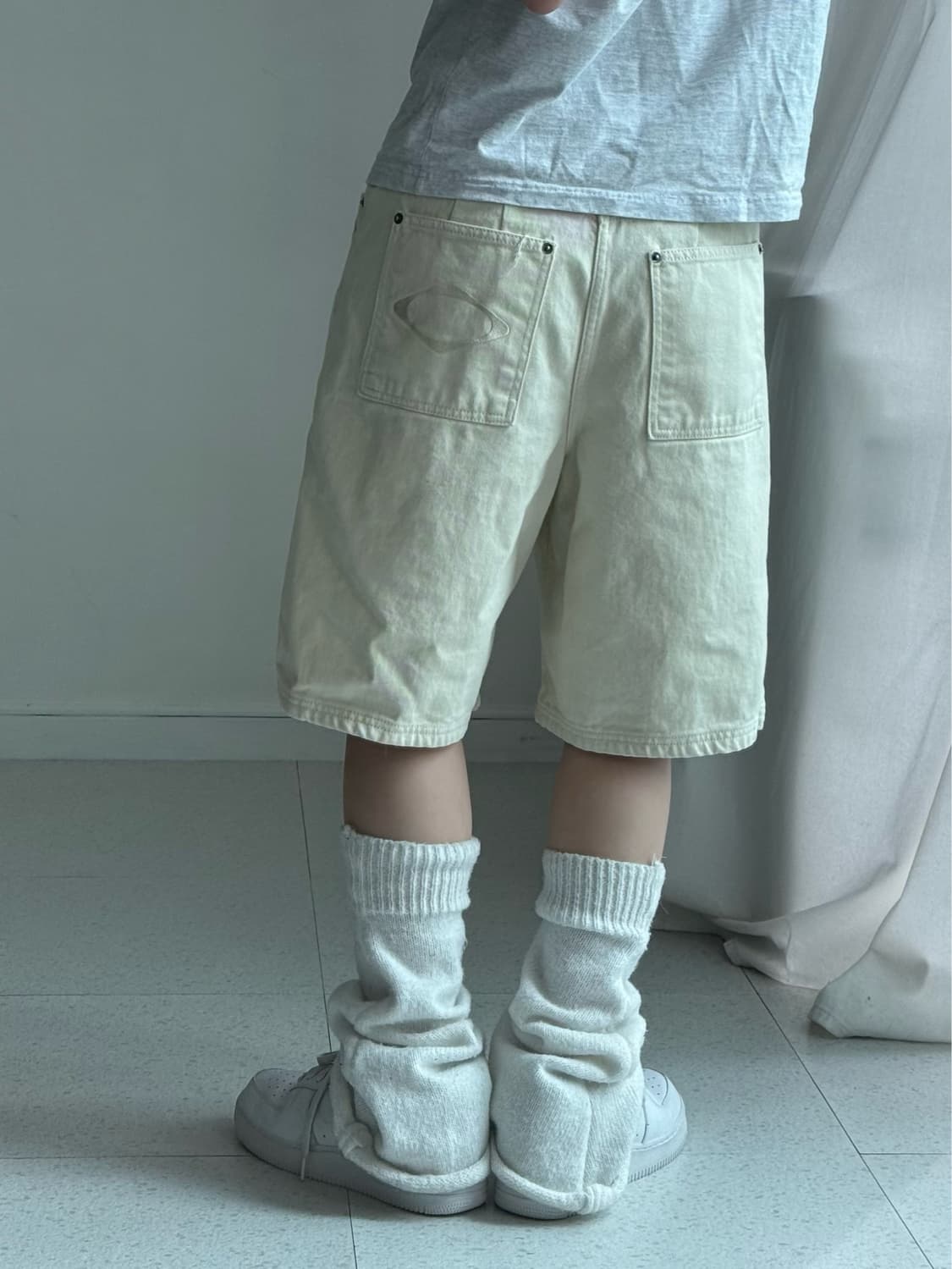 미스치프 아이보리 버뮤다 팬츠 상품이미지4