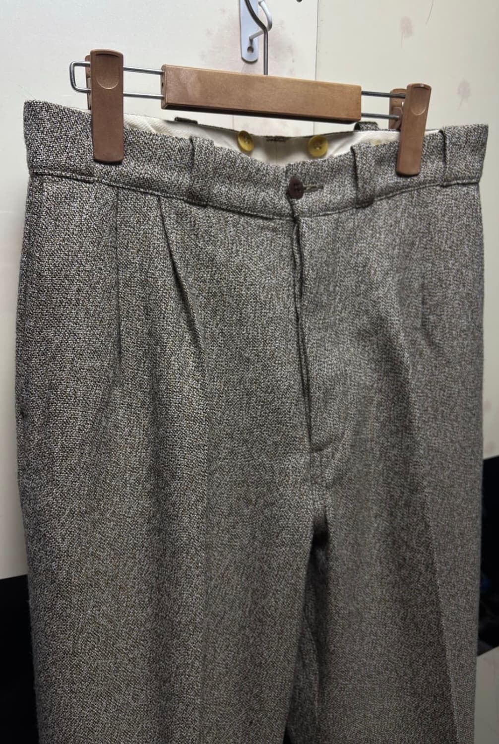 [32] 타이가타카하시 lot 201 울 워크트라우저 멜란 지브라운 상품이미지4