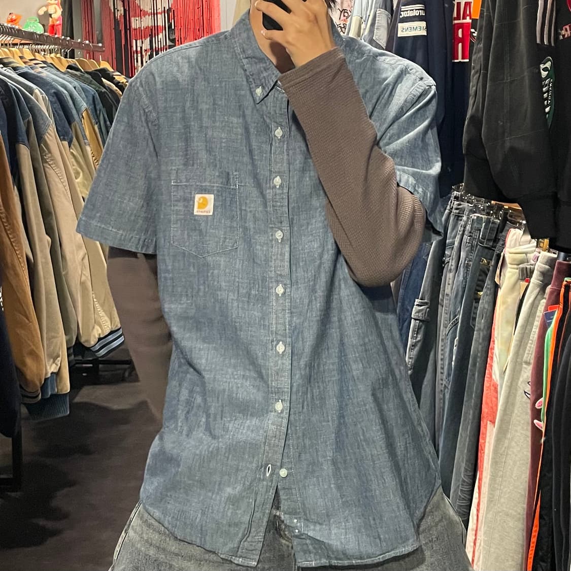 [IM] carhartt 칼하트 데님 반팔셔츠 상품이미지3