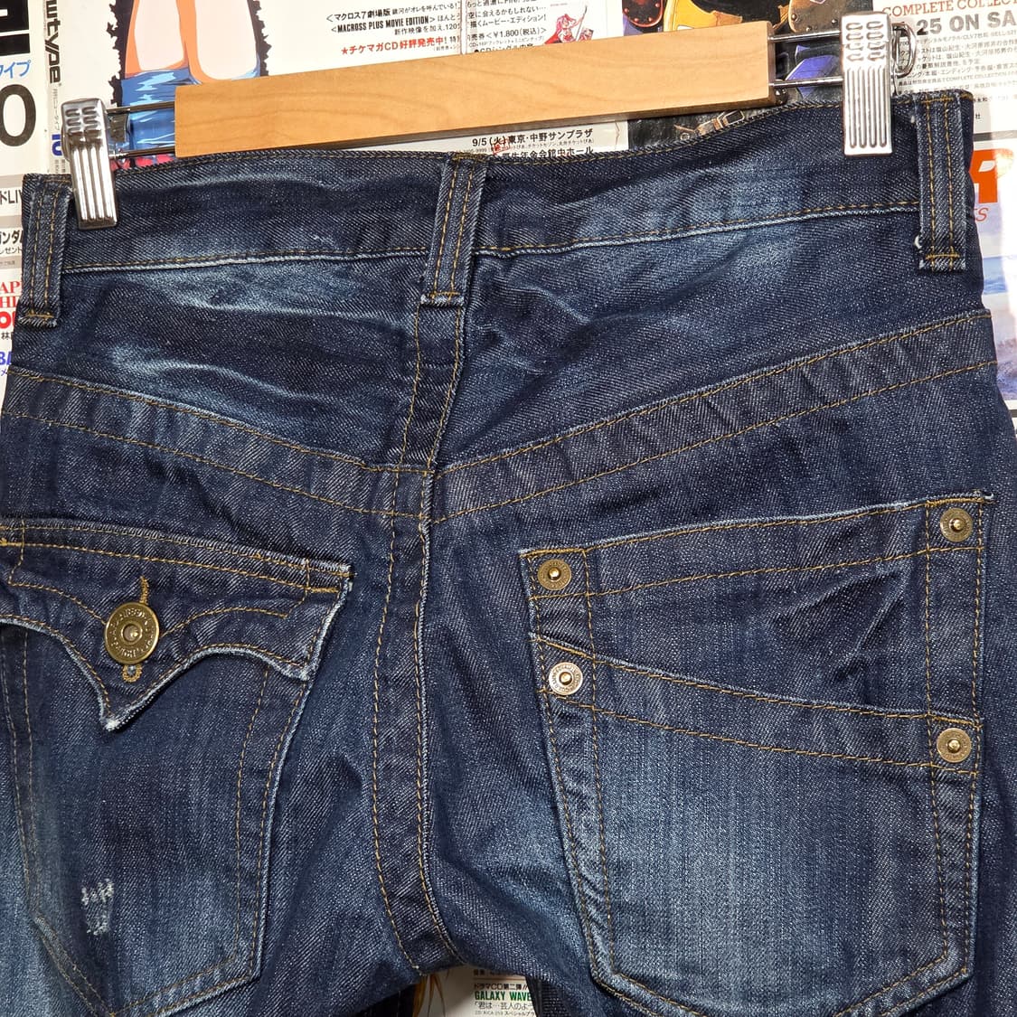 빈티지 진청 절개 슬림 스트레이트 팬츠 상품이미지2