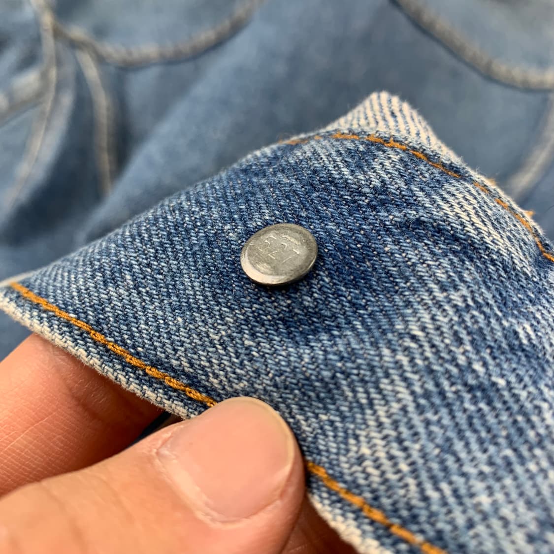 80's made in usa 리바이스 70506 0217 데님 자켓 상품이미지7