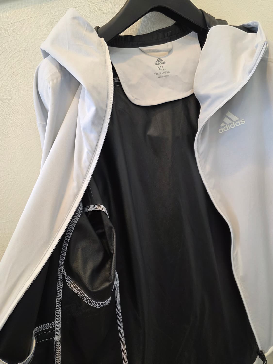 아디다스 클라이마스톰 바람막이 XL 화이트 상품이미지5