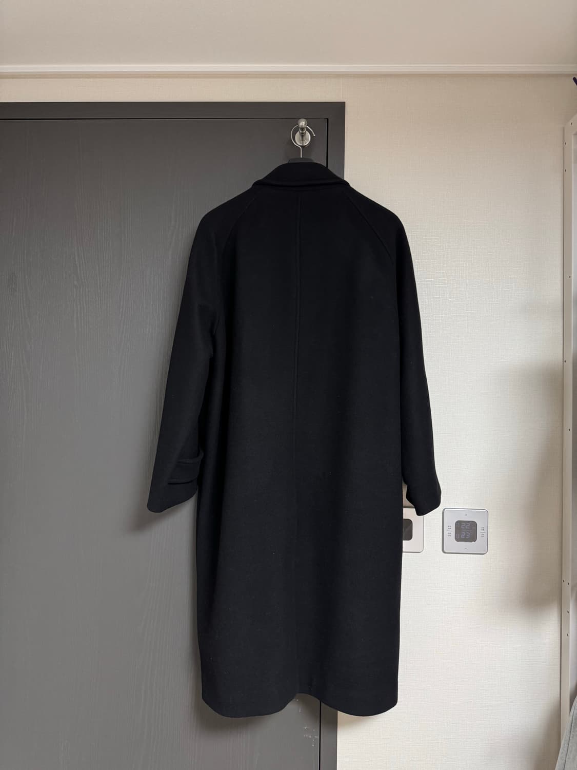 무신사 스탠다드 캐시미어 블렌드 발마칸 코트  블랙 M 상품이미지2