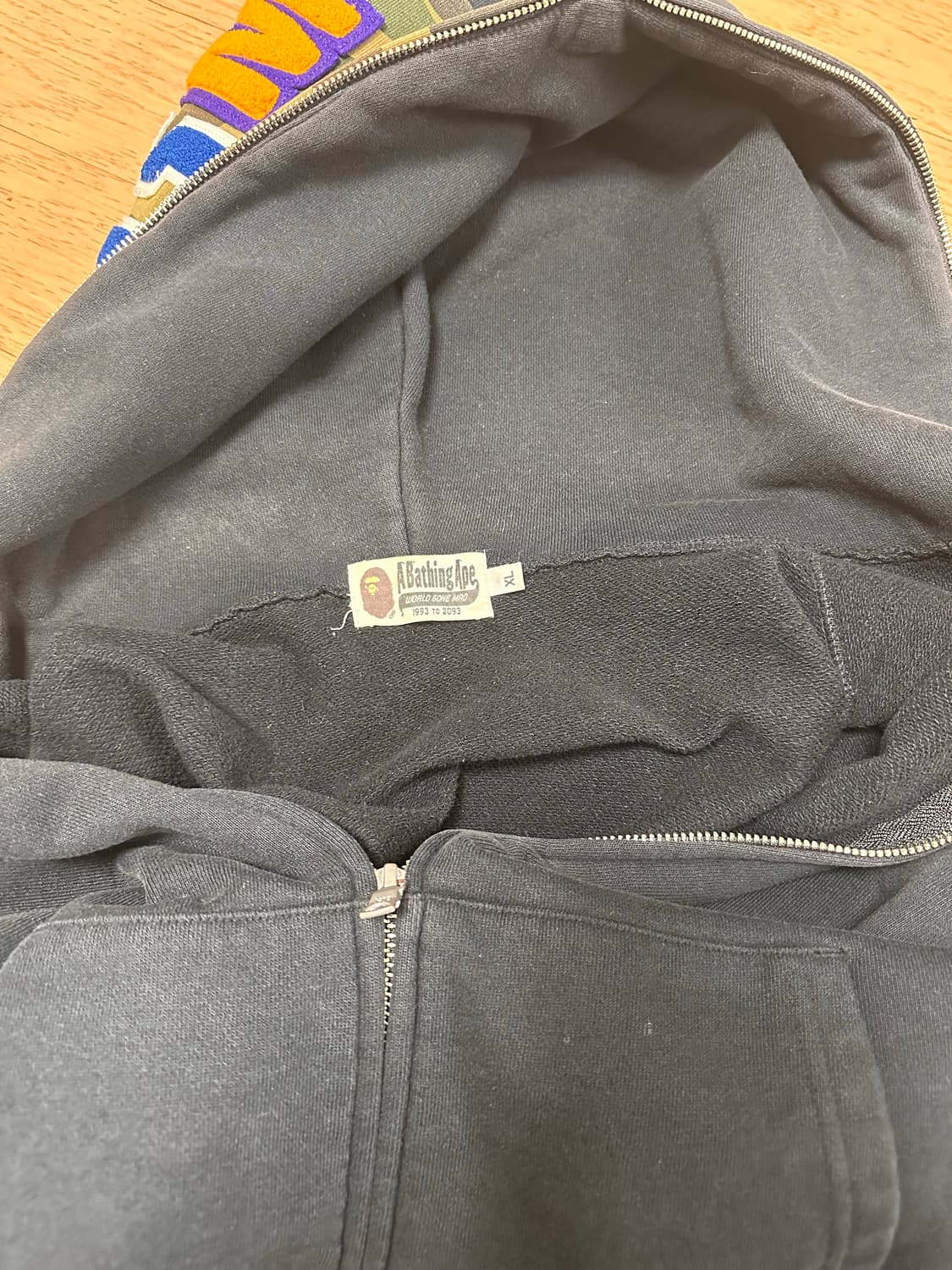 베이프 블랙 카모 샤크 후드집업 xl 상품이미지8