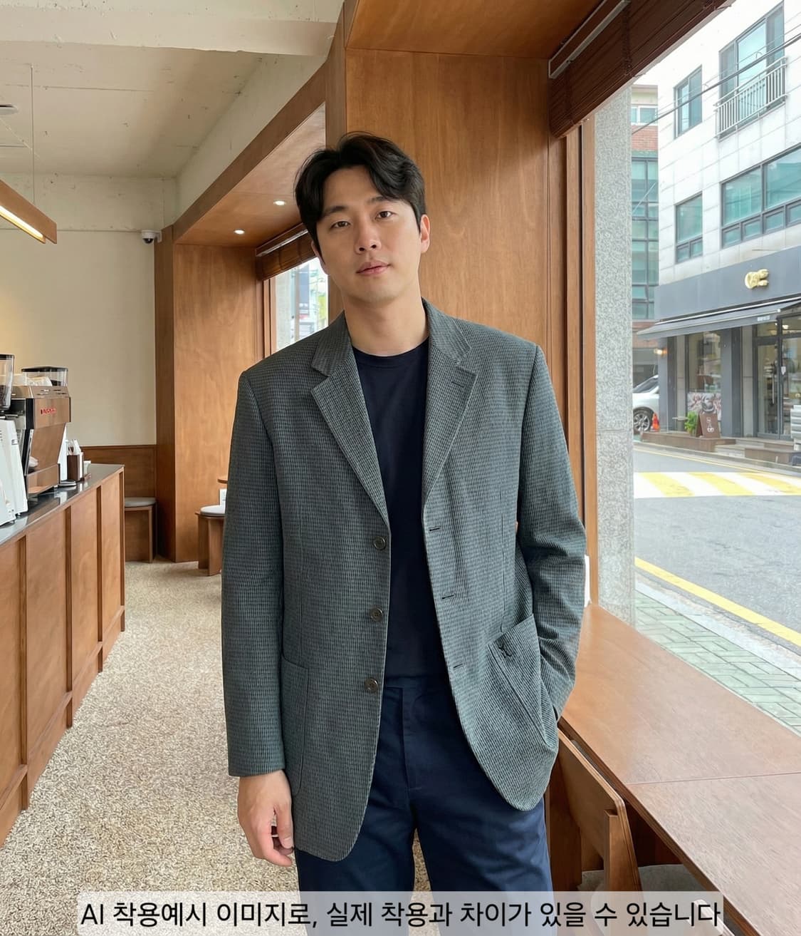 입생로랑(Yves Saint Laurent) 쁘띠 체크 로고 자수 자켓 상품이미지1