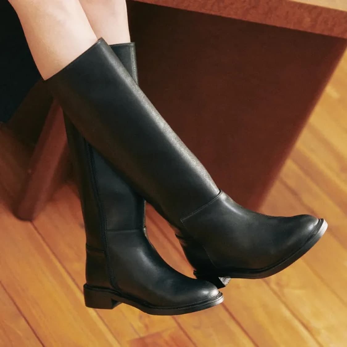 새상품)코모레비뮤지엄 소가죽 롱부츠 상품이미지1