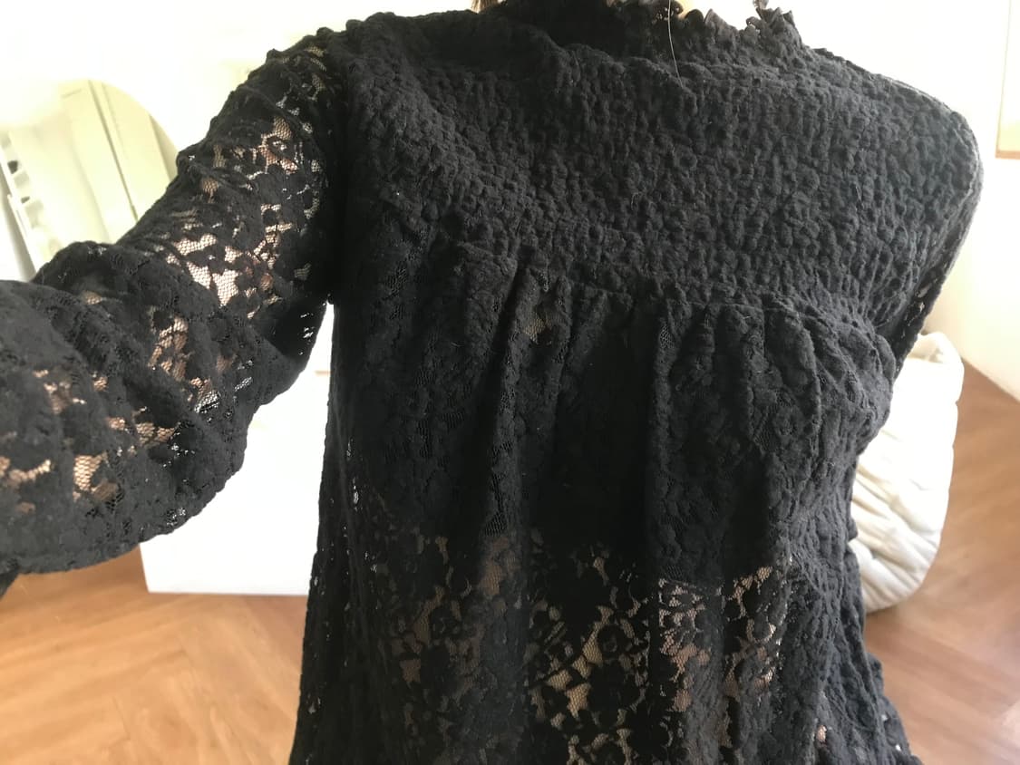 vintage black lace top 상품이미지7