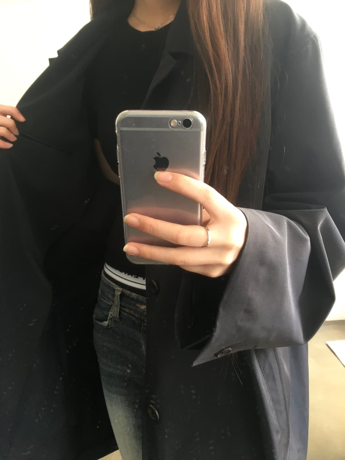 PRADA 블랙 코트 XL 상품이미지1