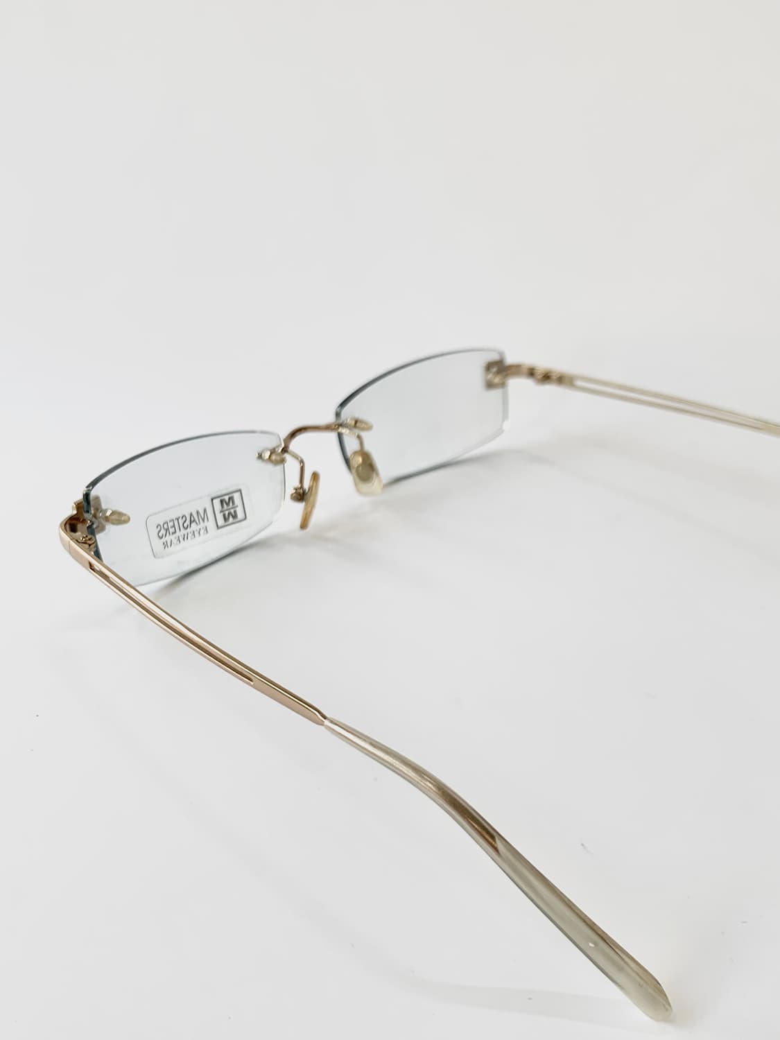 [픽키-633] 골드 무테 안경 프레임 크리스탈 디테일 상품이미지4