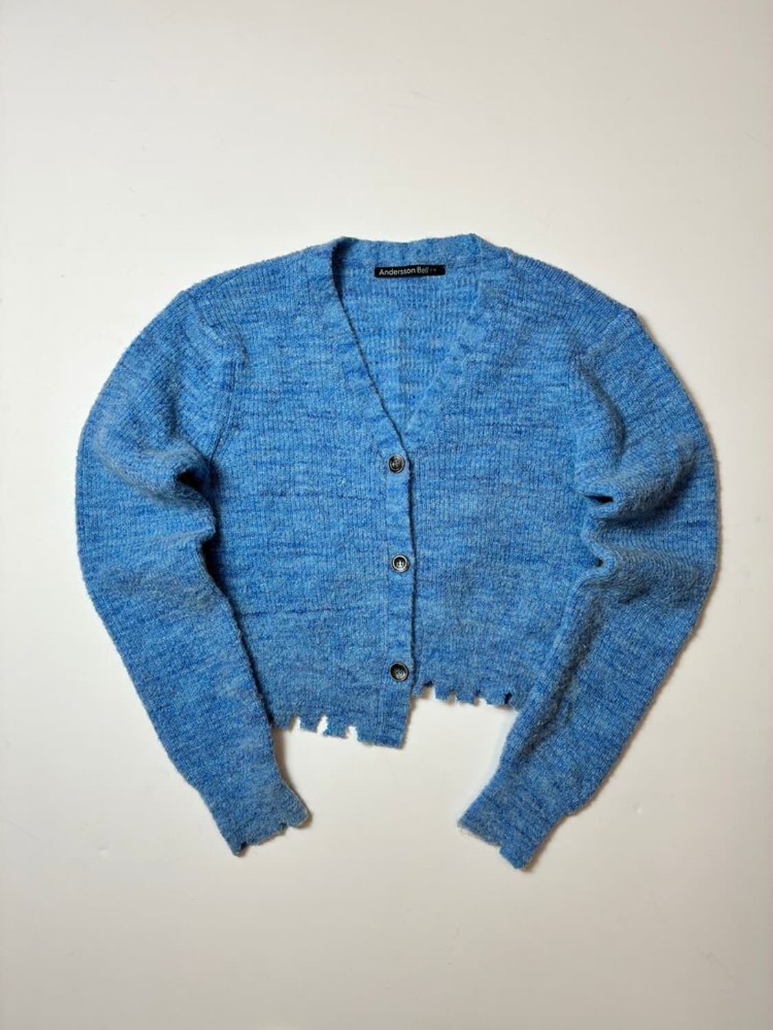 앤더슨벨 블루 루아 알파카 울 블렌드 비대칭 가디건 PN8770 상품이미지1