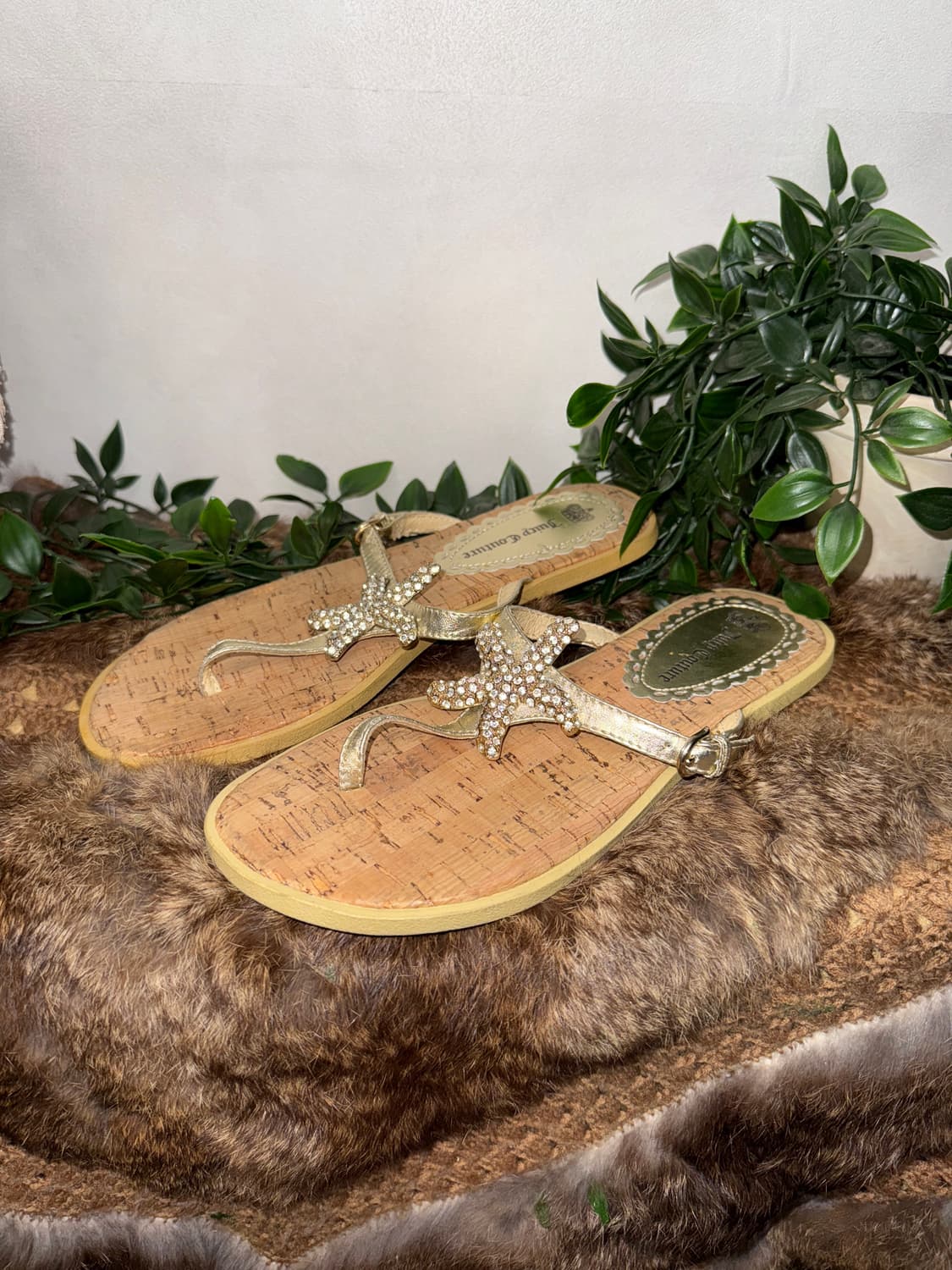 Juicy Couture gold star cubic flip flops 상품이미지3
