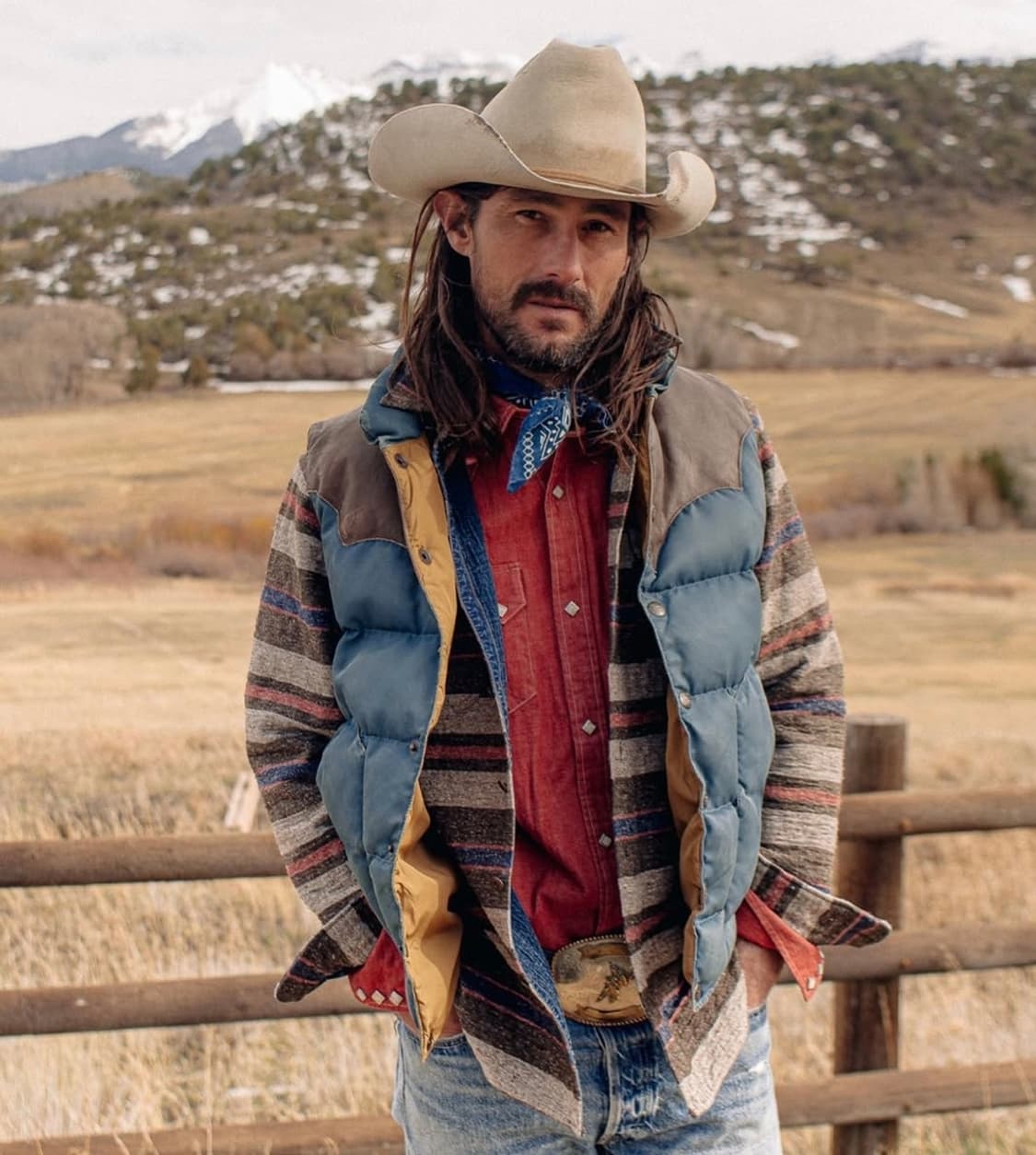 RRL 레더요크베스트 M사이즈 상품이미지1