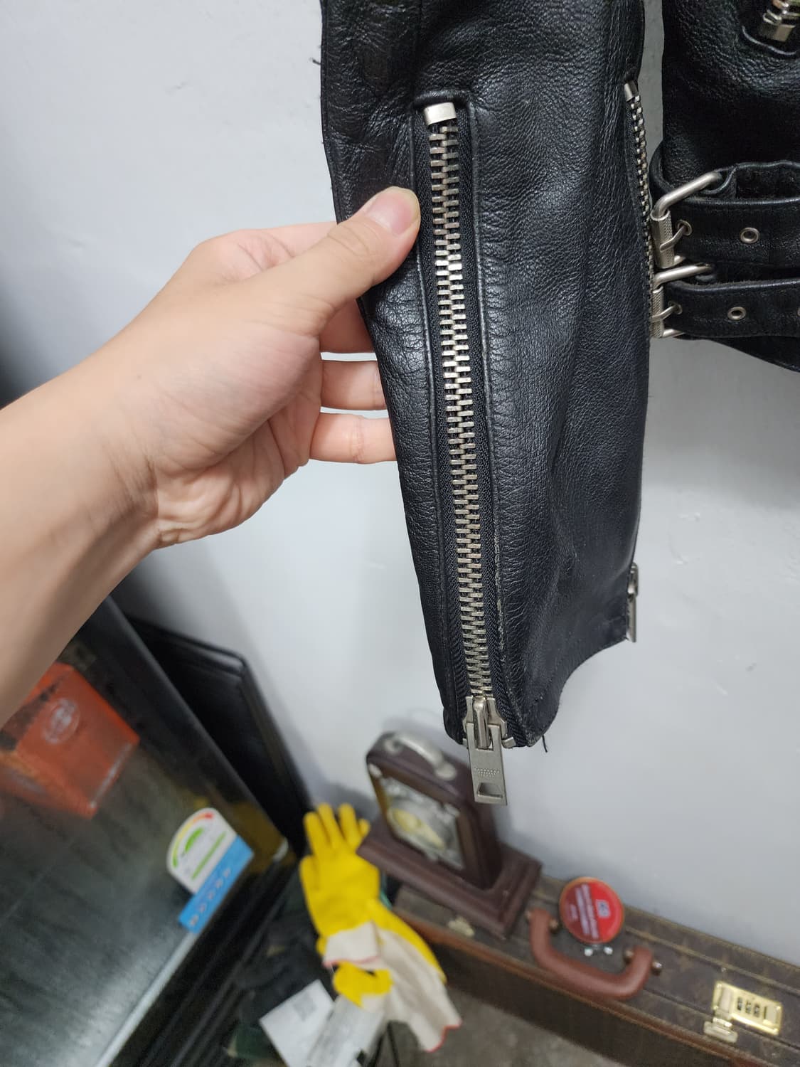 버버리st 디테일 나카타 리얼레더 라이더자켓 상품이미지4