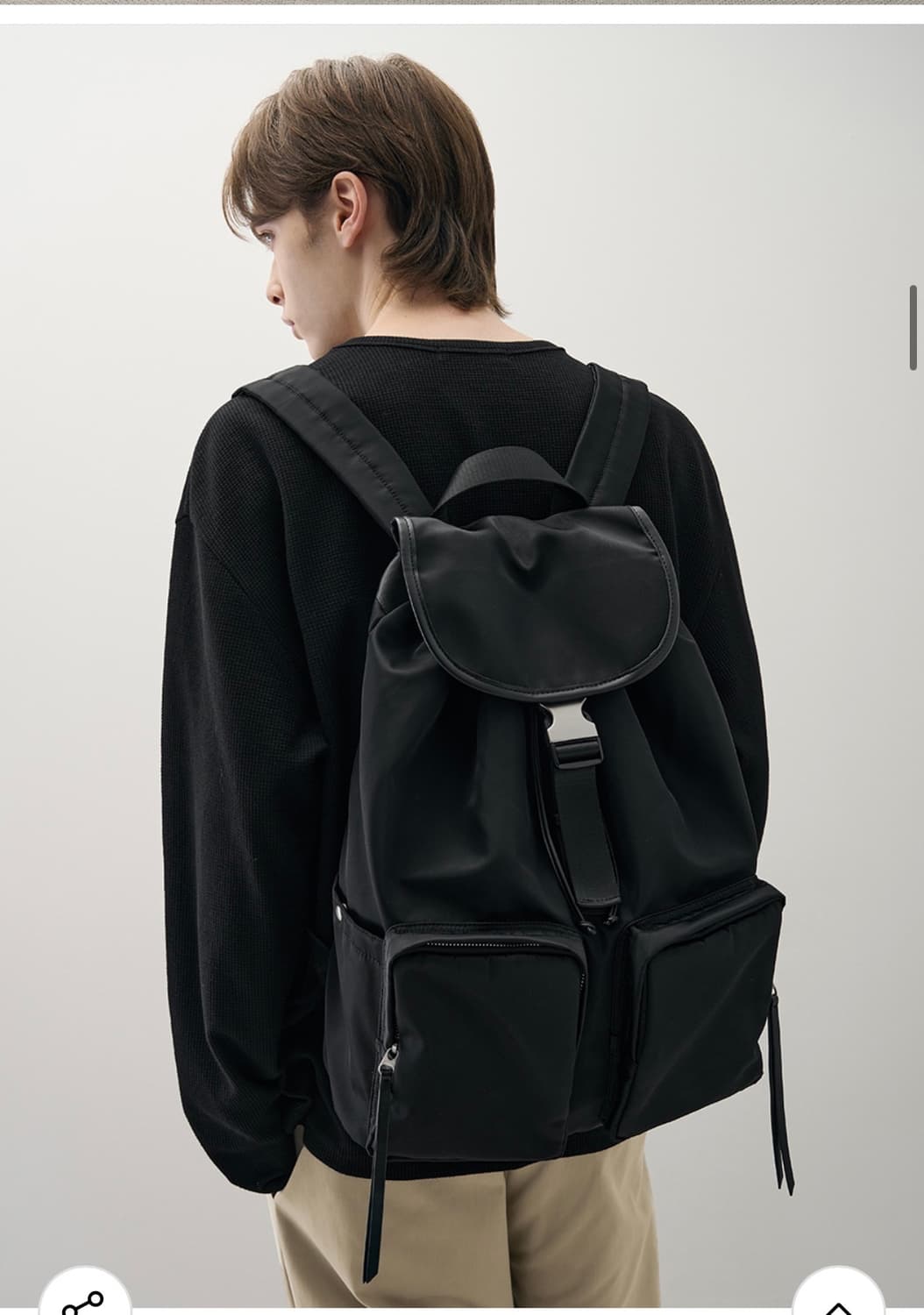 (새상품) 드로우핏 하이드 더블 포켓 백팩 [BLACK] 판매 상품이미지4