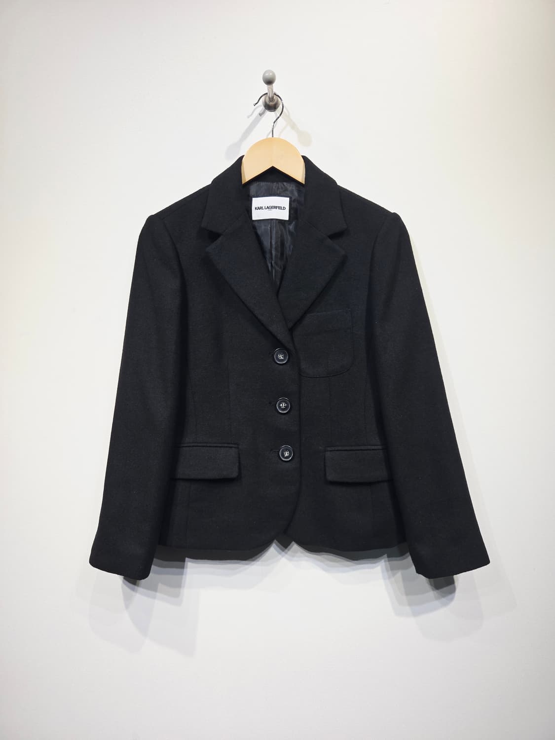 칼라거펠트 파리(KARL LAGERFELD) 블랙 울 혼방 자켓 상품이미지2