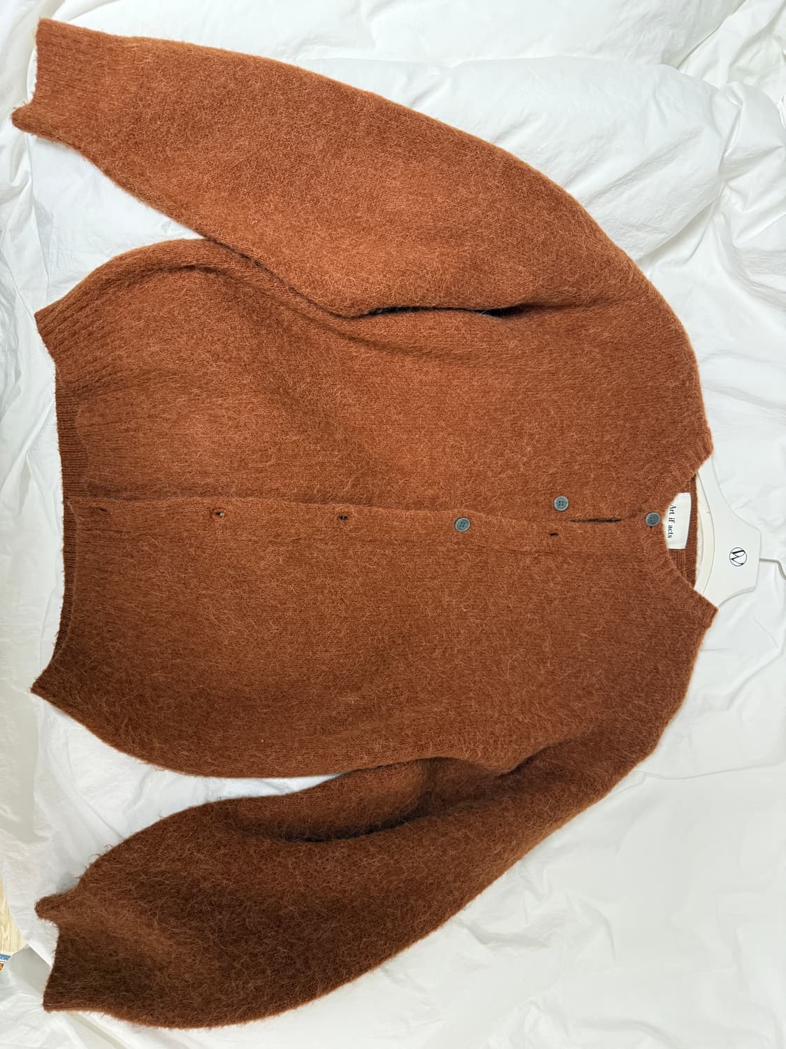 아트이프액츠 모헤어 가디건 브릭 상품이미지1
