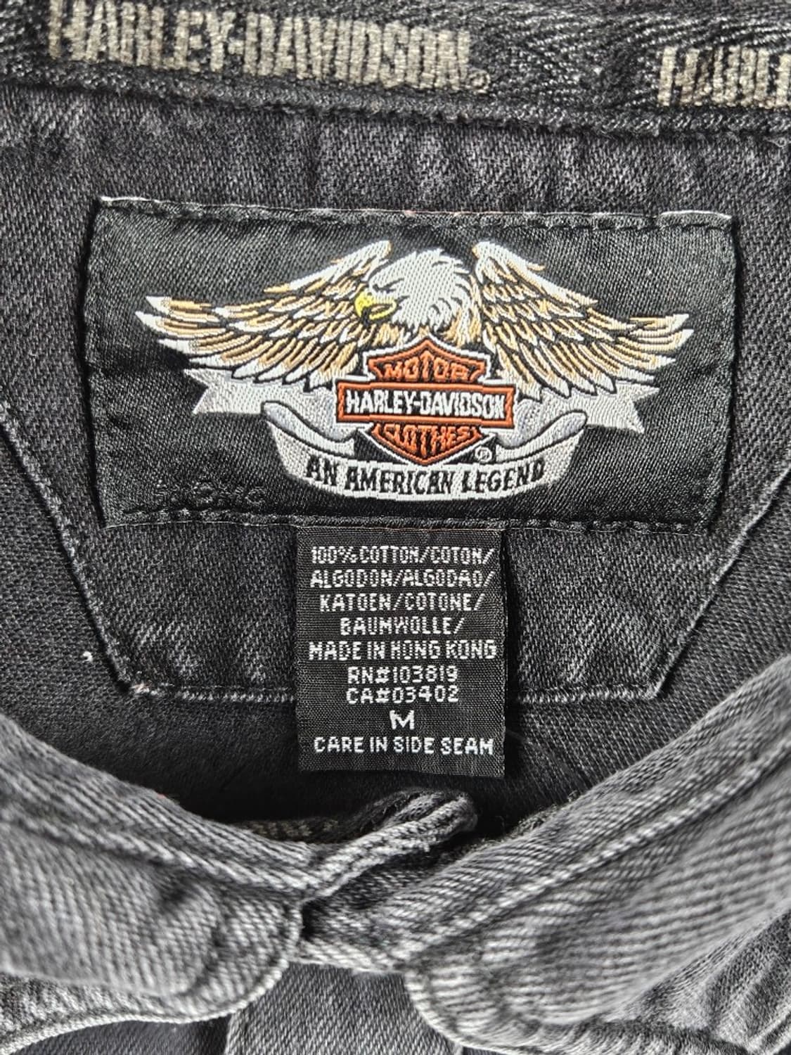 할리데이비슨 플레임 레이어 바이커 셔츠 ( M ) / 11115 상품이미지8