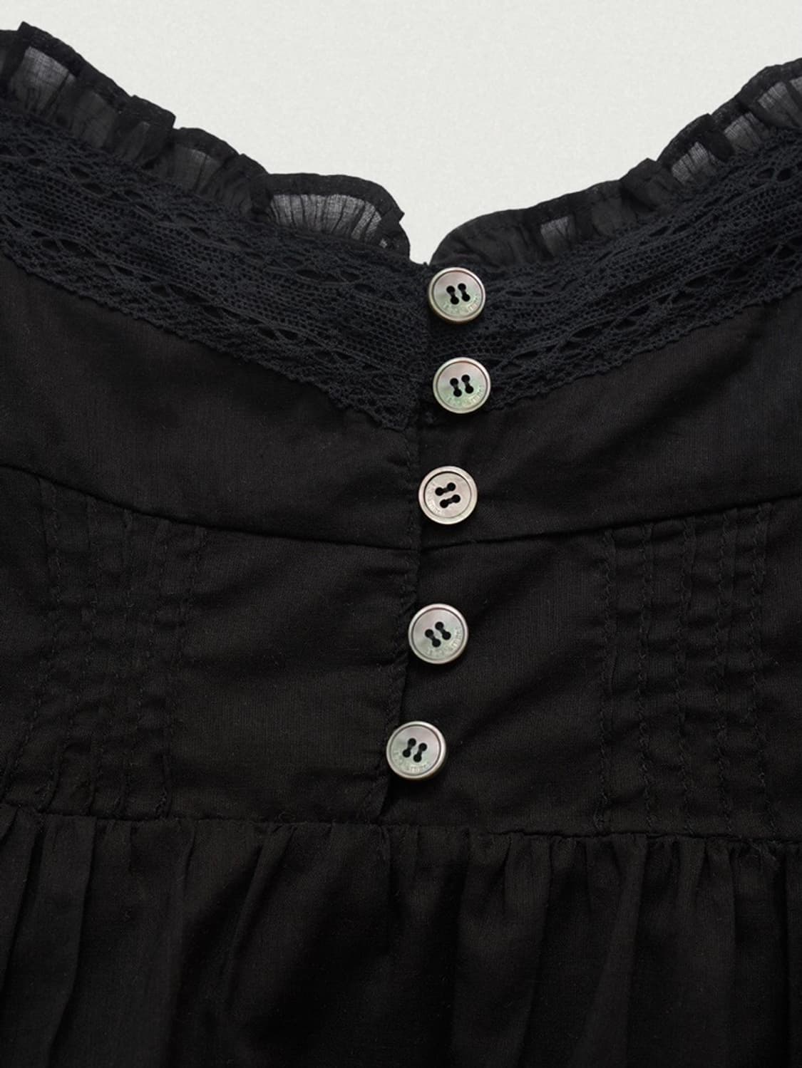 더바넷 Oa Frill Sleeveless Top Black 상품이미지3