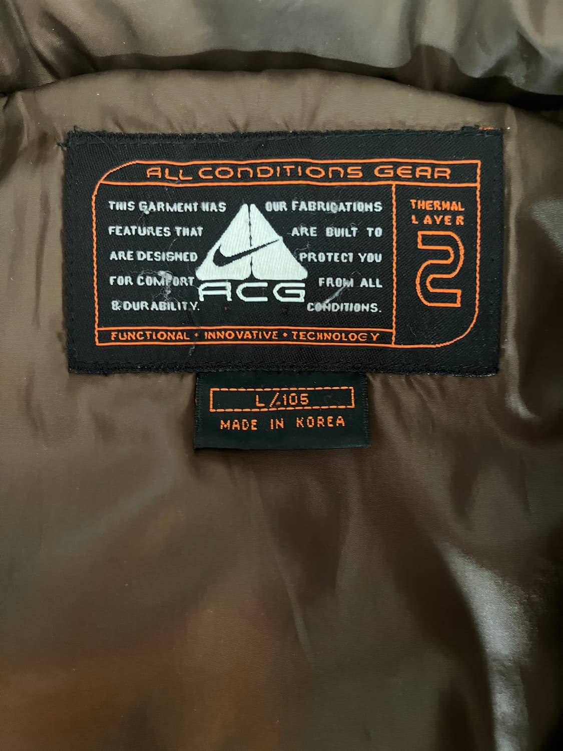 빈티지 나이키 acg 패딩베스트 베이지 L 상품이미지5