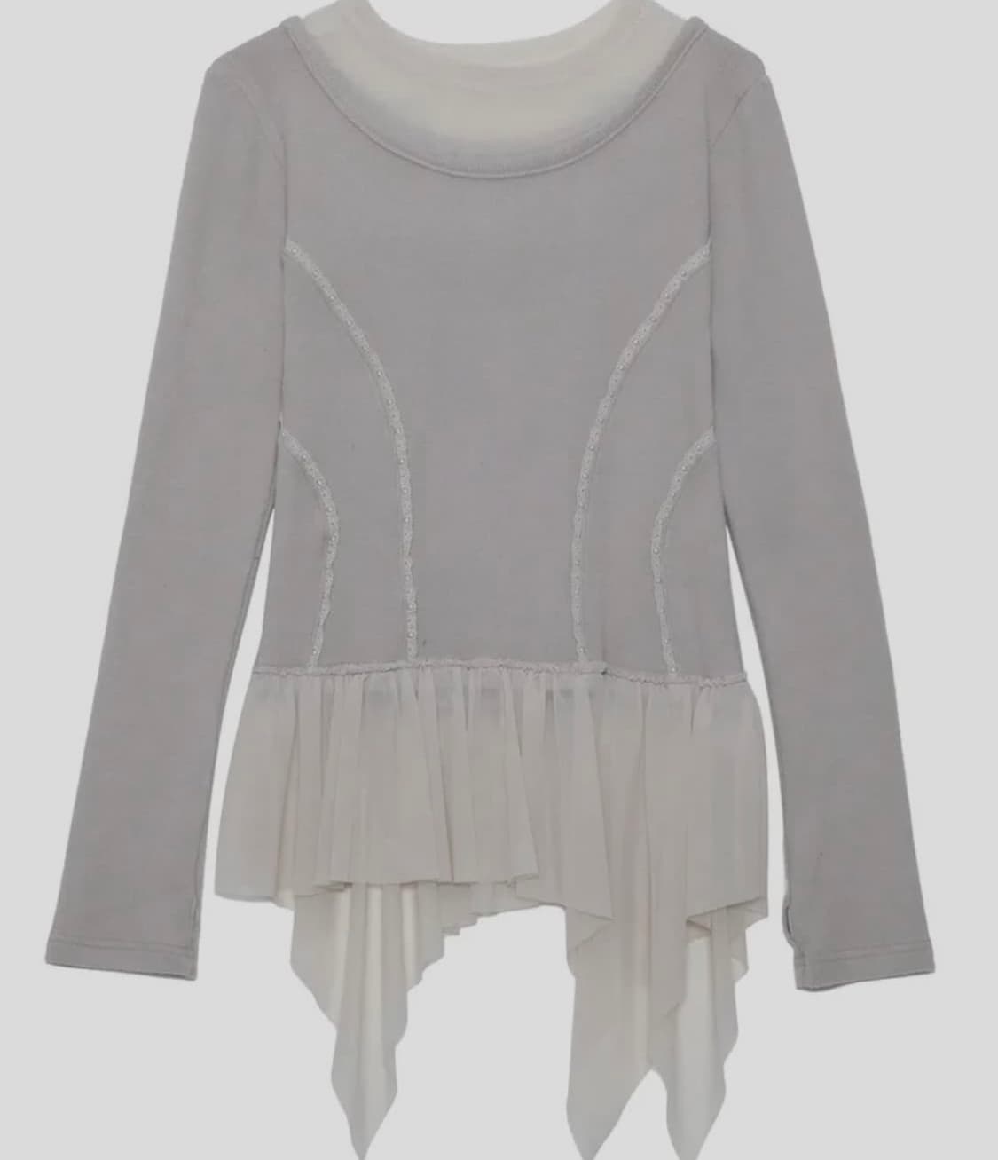 Layered Lace Frill Long Sleeve 상품이미지2