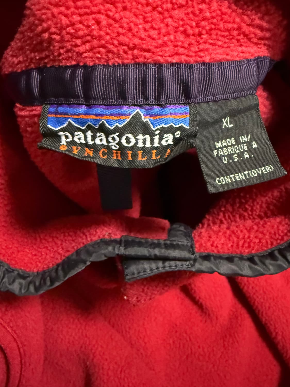 90s 파타고니아 신칠라 레드 usa made 상품이미지4